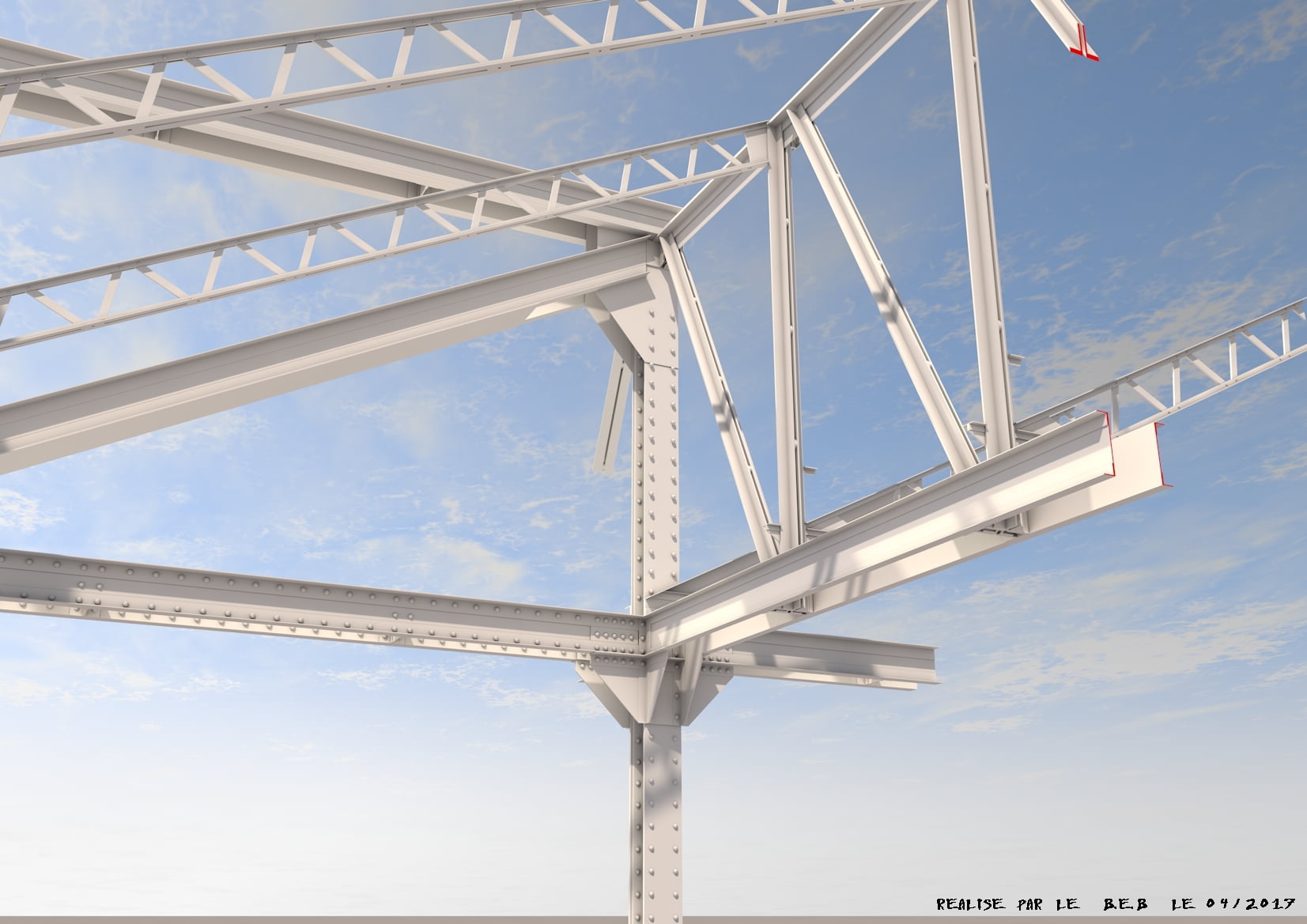 connection, sunlight, metal, sky, blue, Charpente Eiffel, day, pattern, fuel and power generation, Macérienne, transportation, bridge, bridge - man made structure, HD Wallpaper