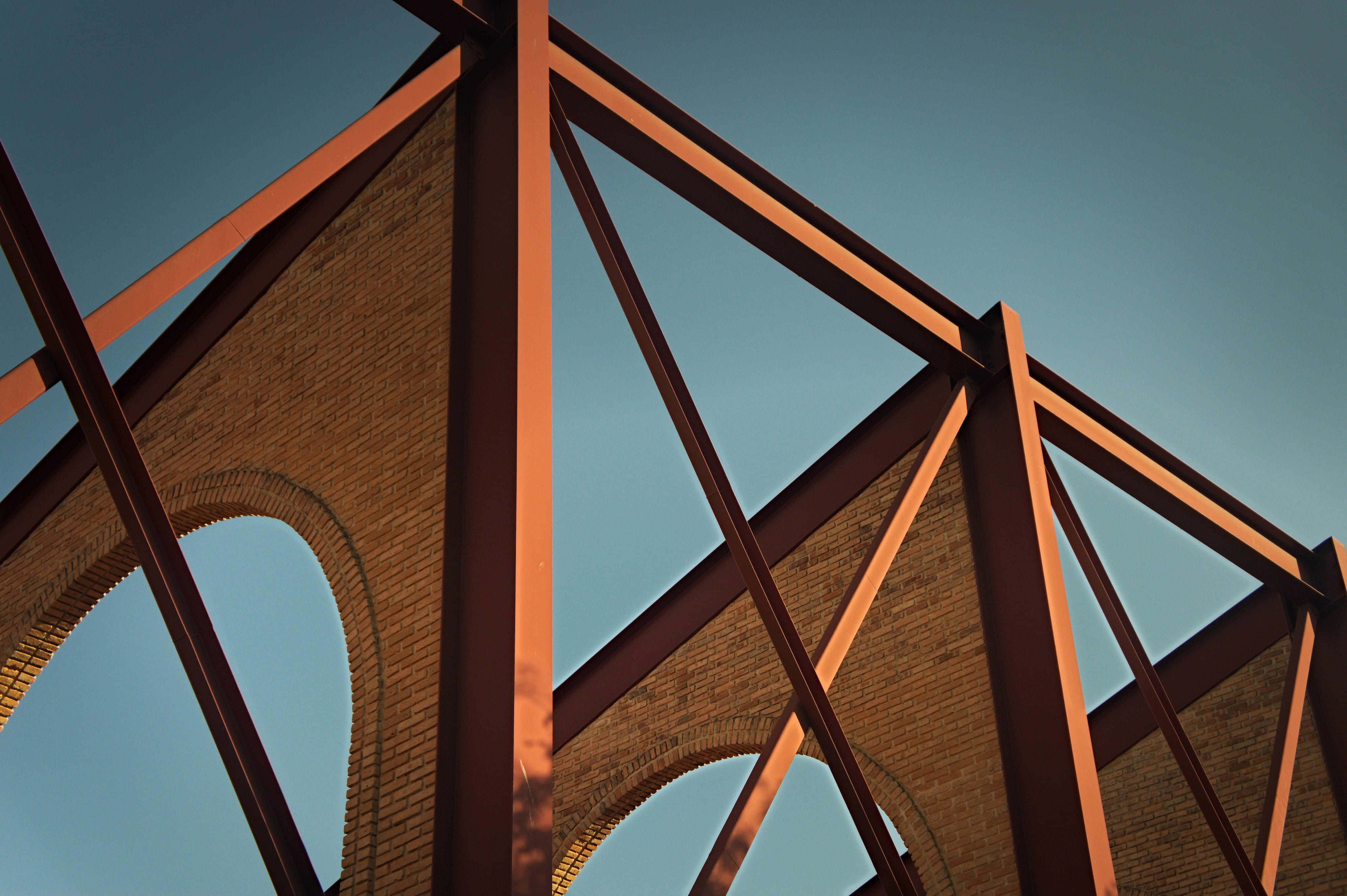 girder, travel, transportation, bridge - man made structure, sunlight, arch bridge, connection, 4K, construction, ufmg - praça de serviços, belo horizonte, HD Wallpaper