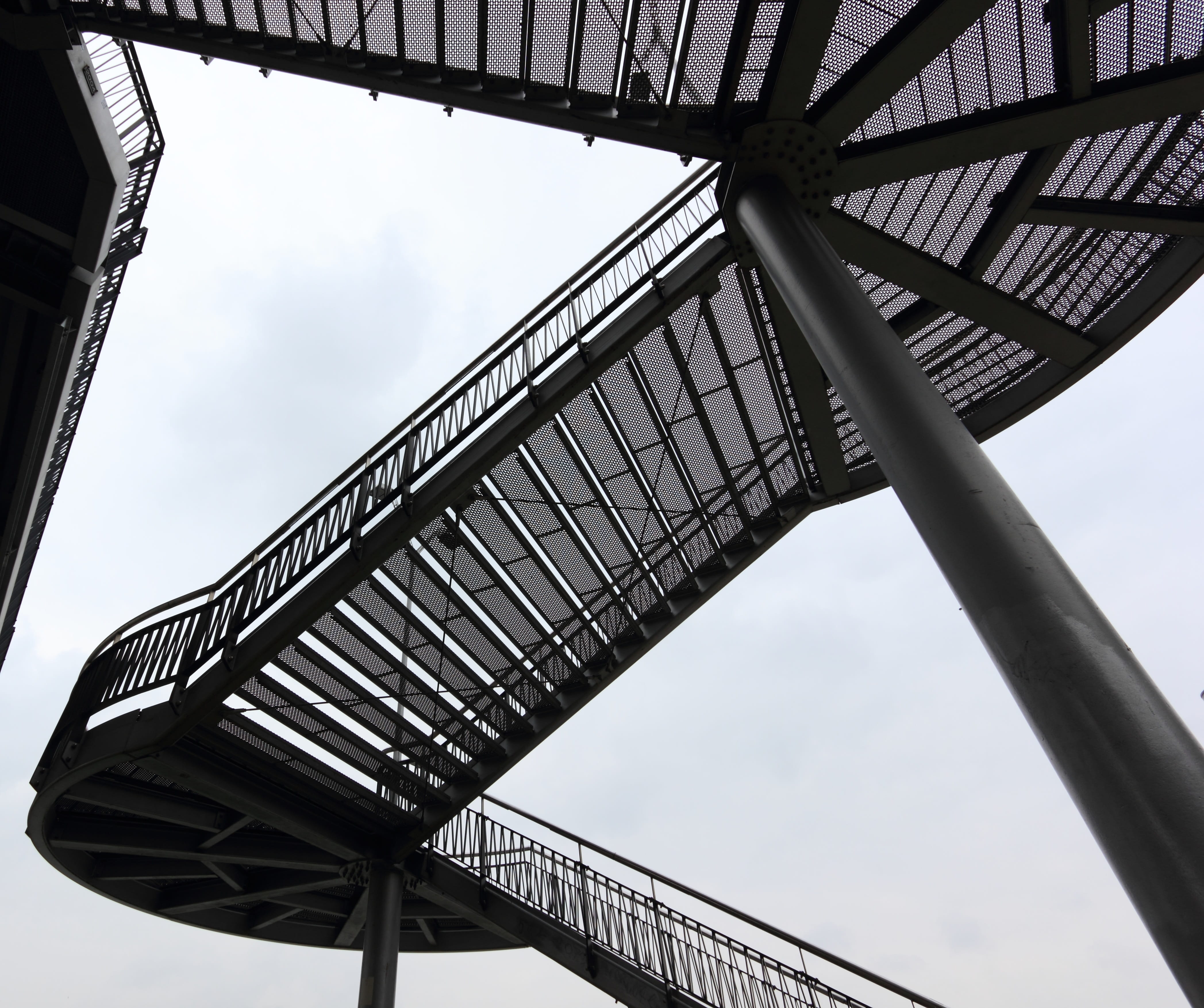 outdoors, sky, built Structure, railing, nature, bridge, pedestrian, cloud - sky, day, building exterior, Nijmegen, no people, Bridge, nijmegen, tourism, HD Wallpaper