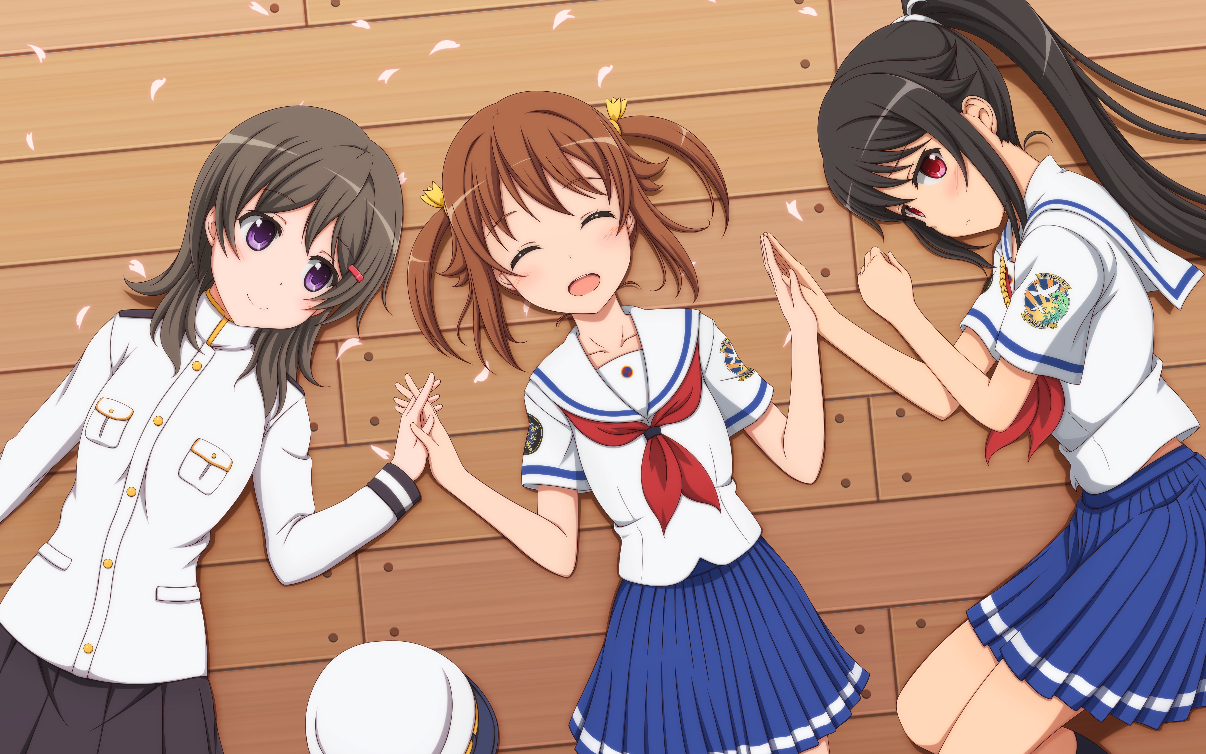 representation, mask, high school fleet, human representation, girls, real people, Anime, celebration, misaki akeno, women, female likeness, people, wood - material, HD Wallpaper