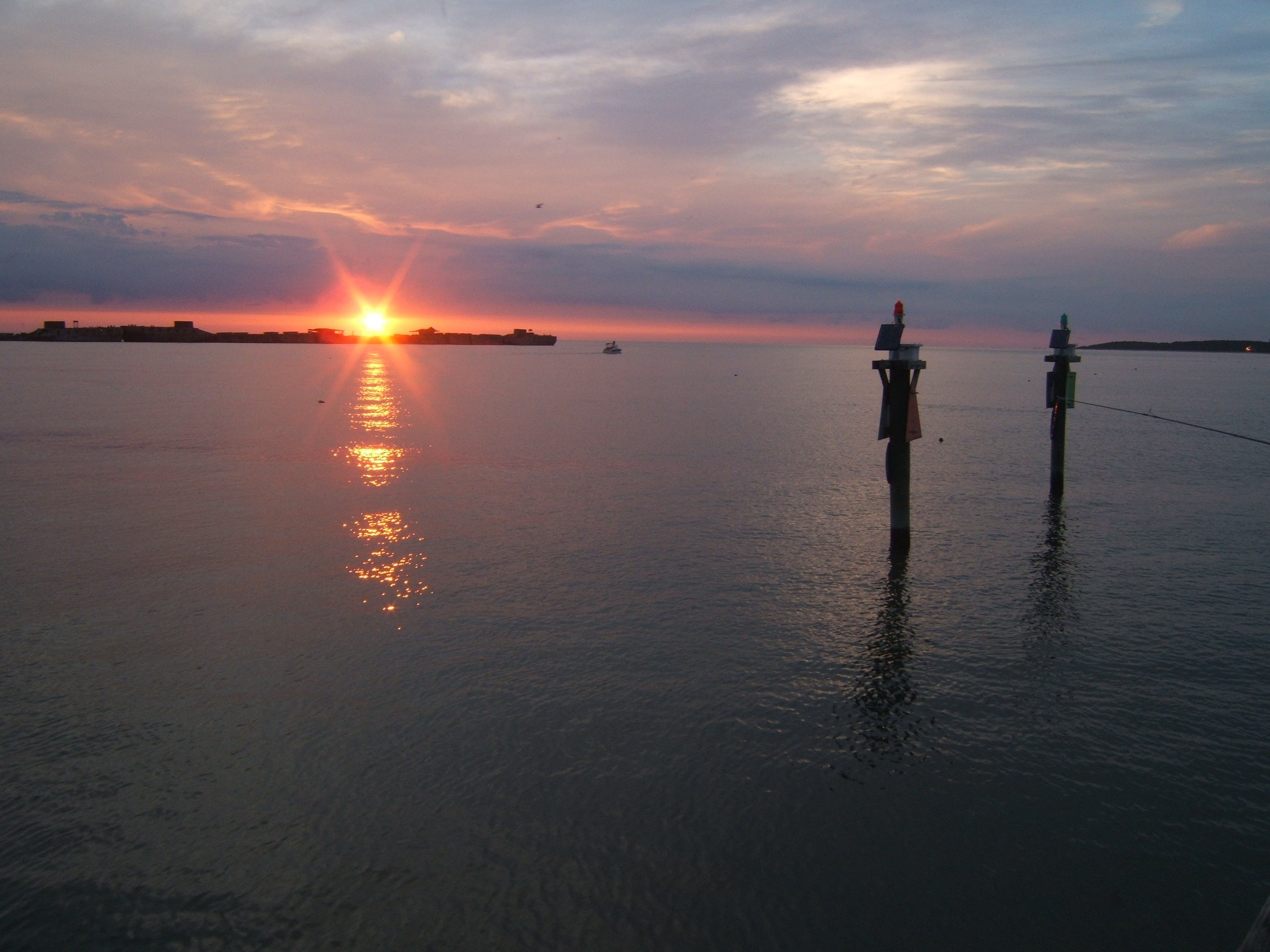 sunrise, tropical, shore, nature, tranquil, colorful, sunshine, waterfront, cloud - sky, paradise, peace, horizon, dramatic, sun, cape charles, scenic, HD Wallpaper