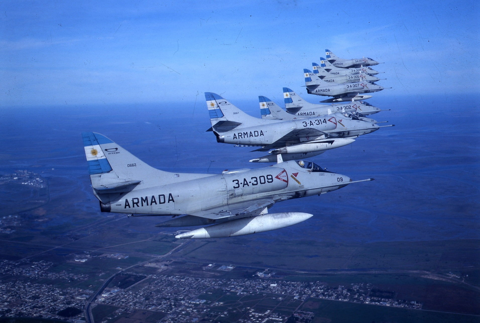 skyhawk, argentina, 720P, fighter, naval, a 4, HD Wallpaper