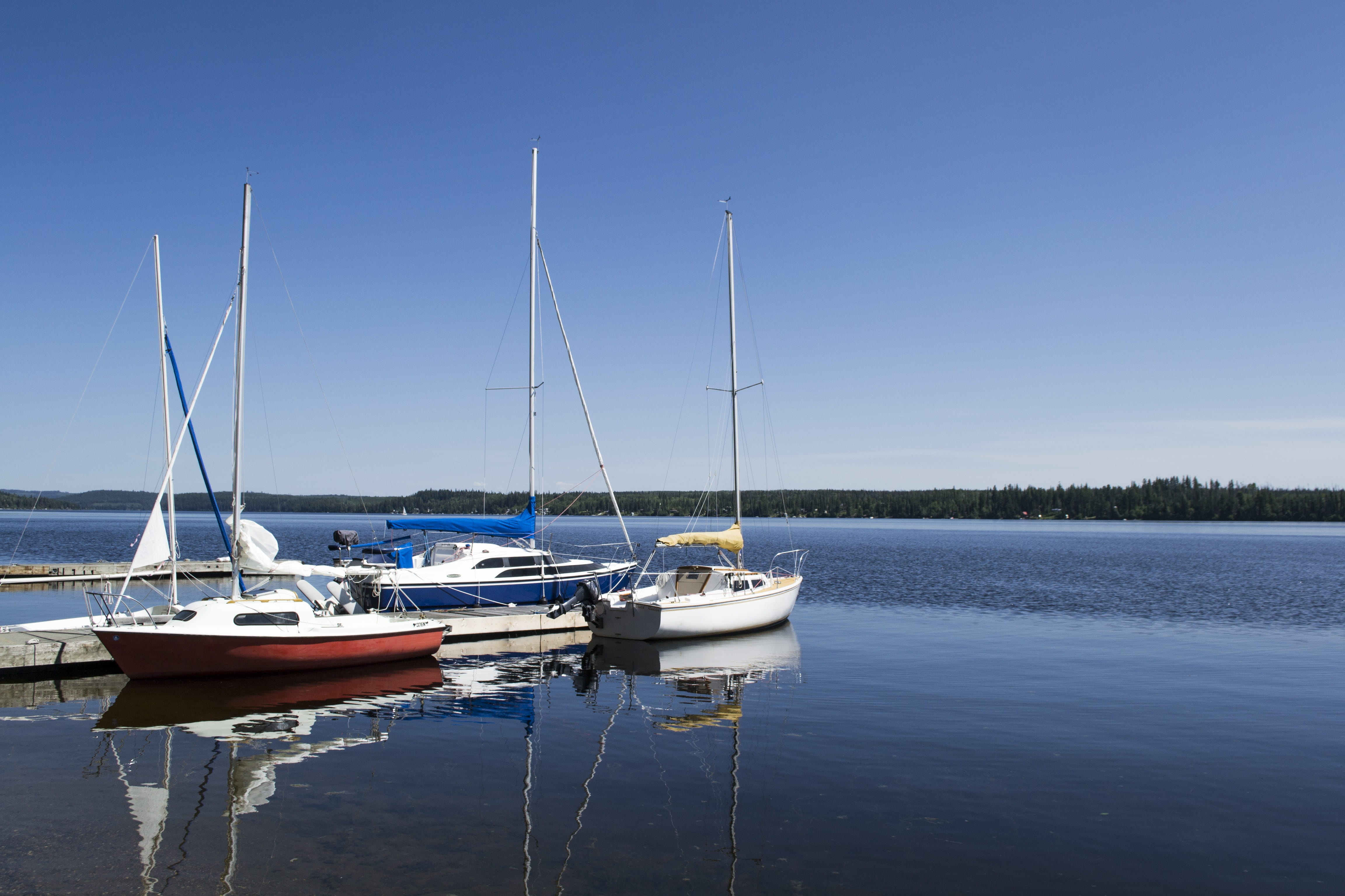 no people, mooring, white, bc, natural, columbia, mast, reflection, outdoors, vessel, marine, mode of transportation, dock, ocean, pier, Caribou, wanderlust, HD Wallpaper