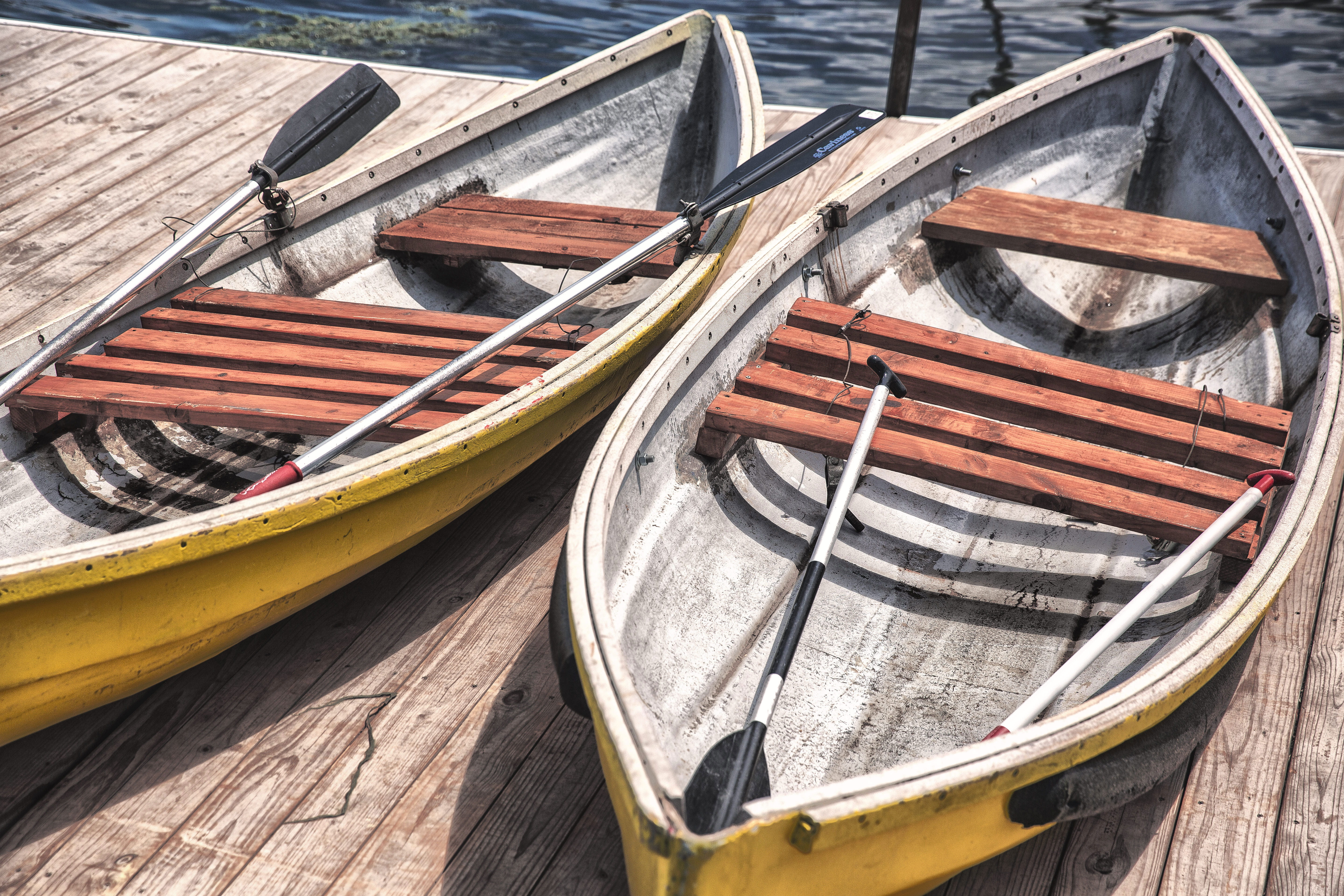 outdoors, no people, nautical Vessel, wood - Material, dock, rowboat, old, sea, wooden, boardwalk, mode of transportation, nature, high angle view, water, HD Wallpaper