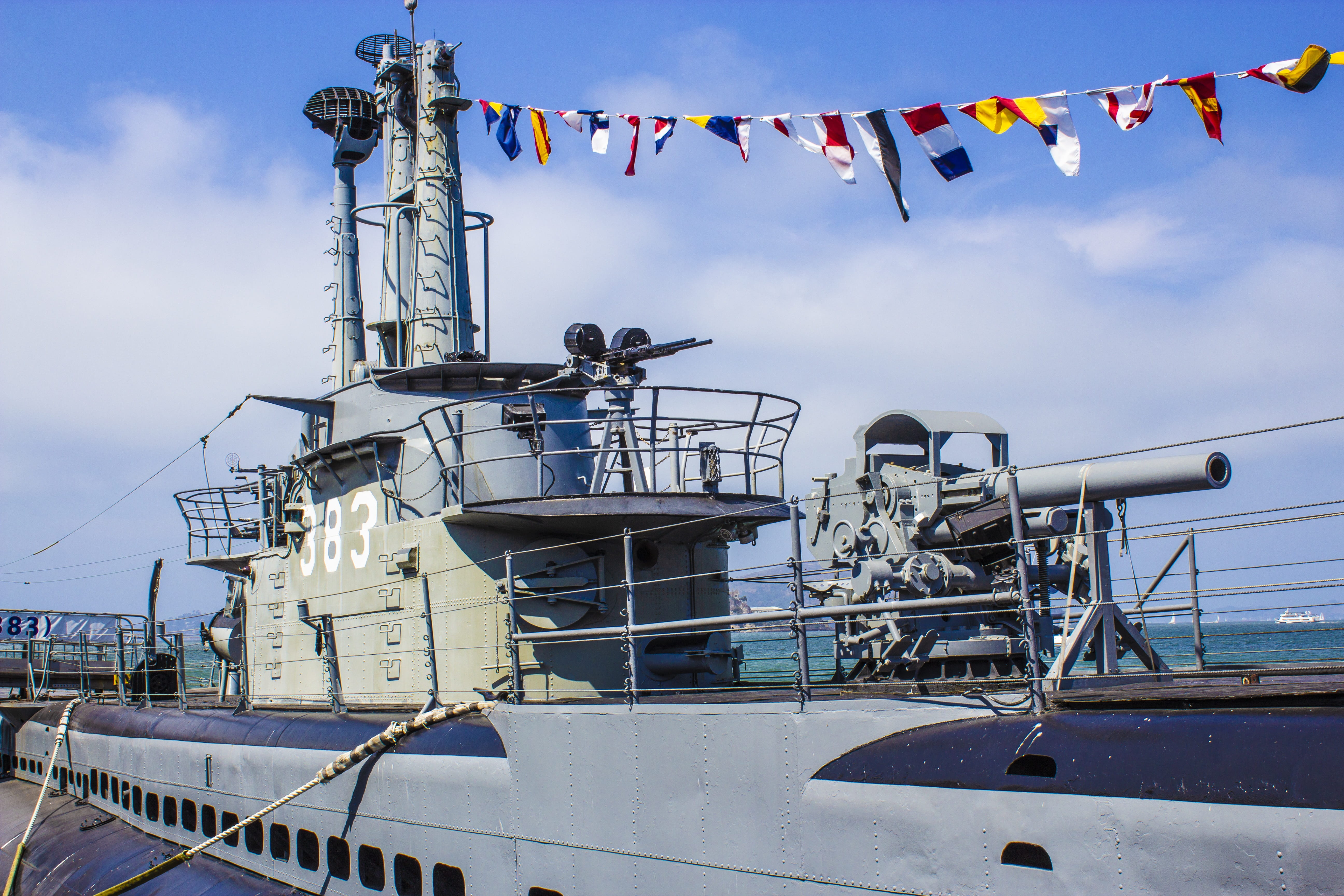 low angle view, nautical vessel, metal, nature, army, industry, nautical, navy, transportation, defense, mode of transportation, 5K, deep, arts culture and entertainment, HD Wallpaper