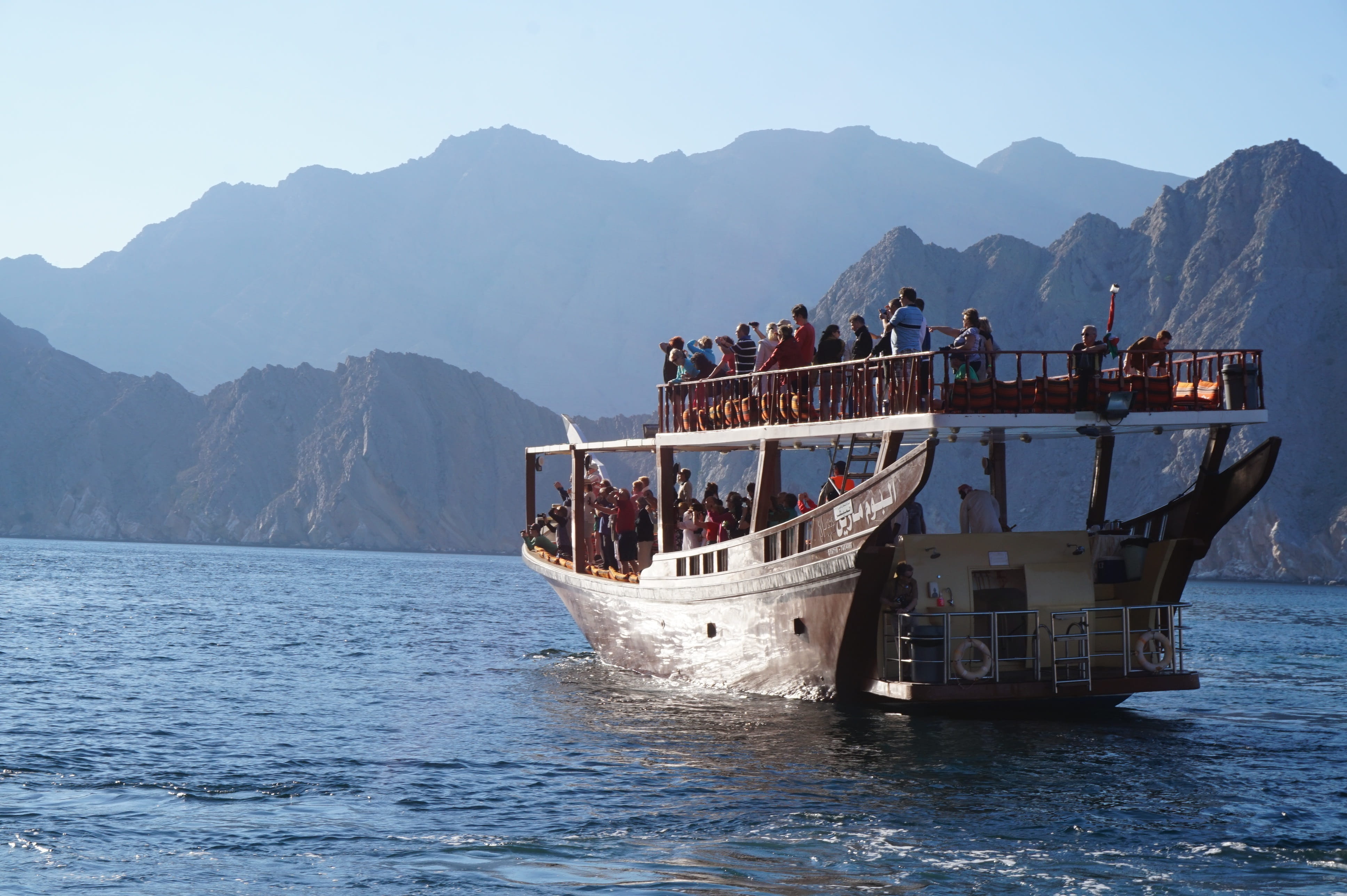 travel Locations, group of people, mode of transportation, outdoors, Dow, water, mountain range, 4K, ship, sky, maritime, fjiord, passenger craft, Water, HD Wallpaper