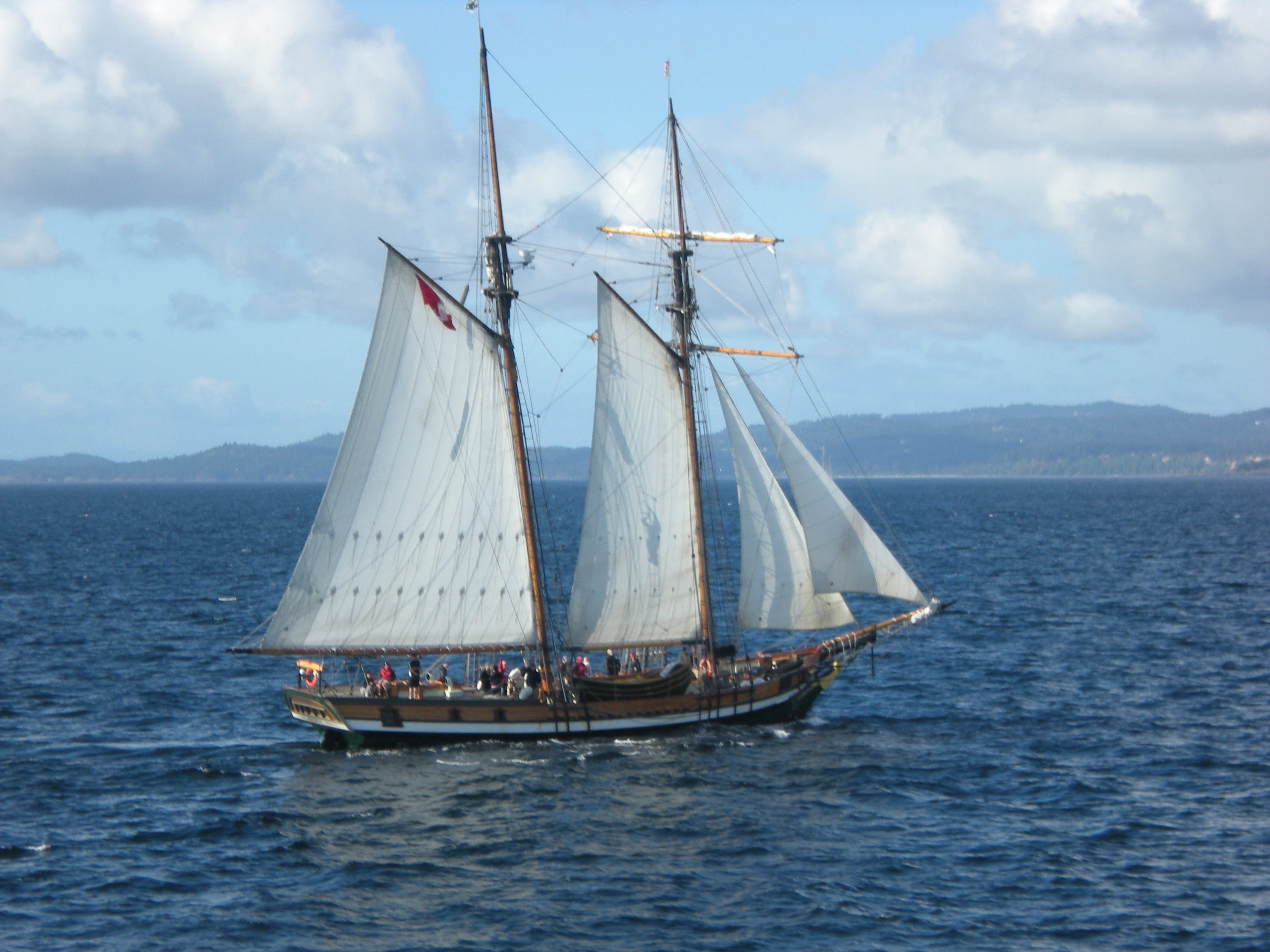 scenics - nature, ship, mode of transportation, nautical vessel, cloud - sky, tall ship, transportation, outdoors, waterfront, Schooner, pole, day, sky, HD Wallpaper