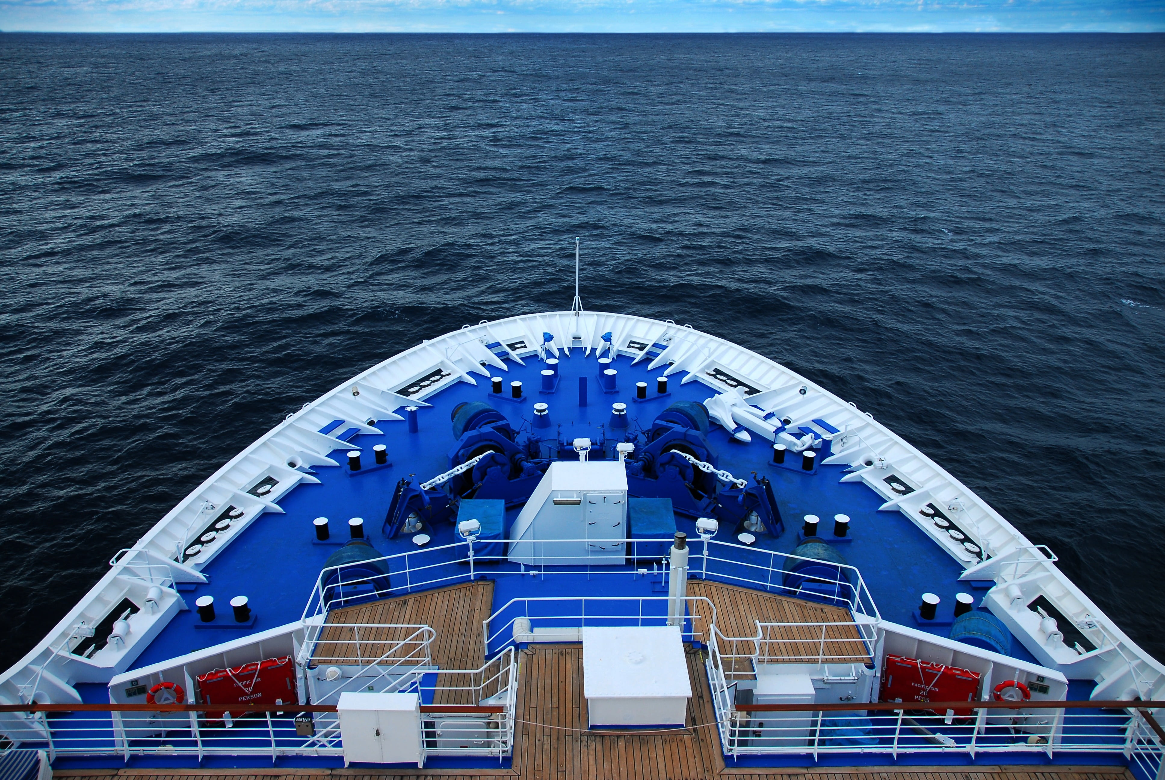 ship, transportation, vacations, horizon over water, water, vessel, travel, trip, boat, journey, high angle view, cruise, mode of transportation, deck, HD Wallpaper