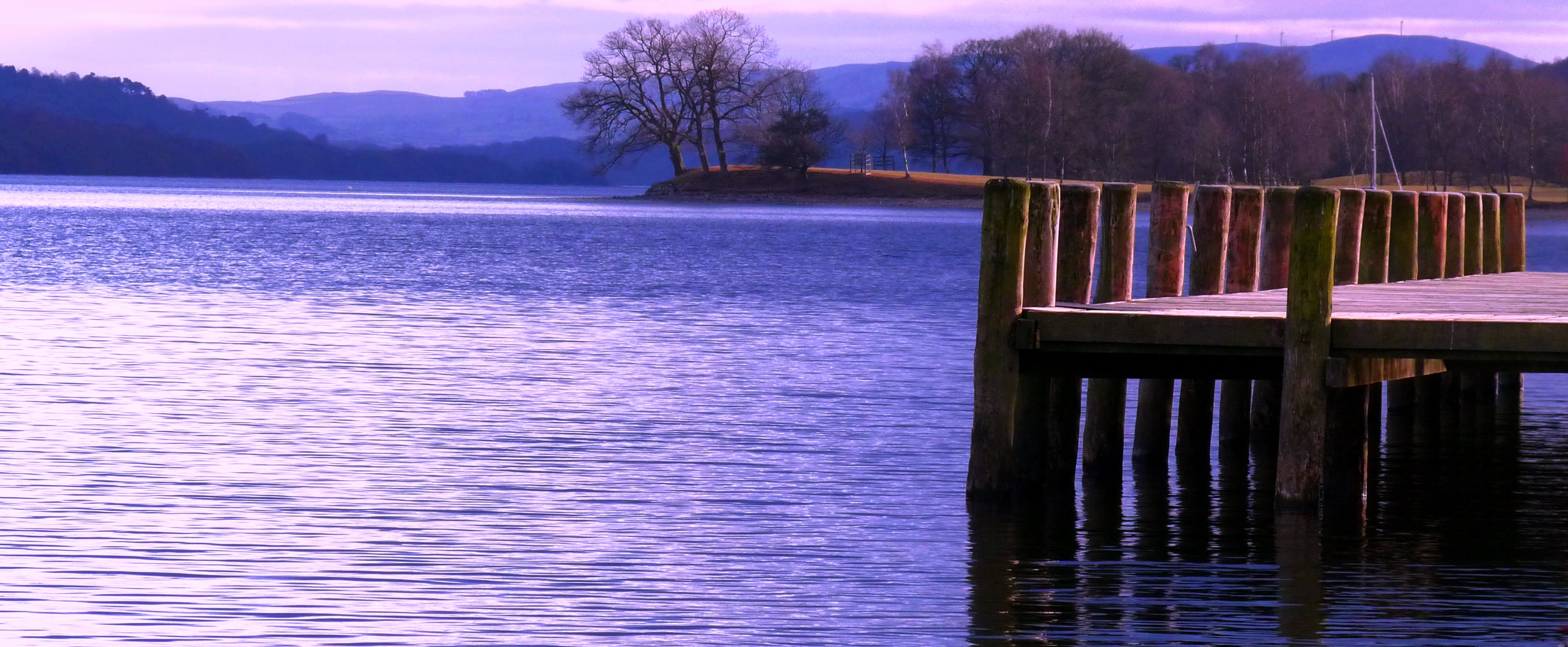 image, 2K, nature, body of water, scenics, outdoors, Coniston  Water, blue, body, wood - Material, tree, Coniston Water, donald  campbell, speed, sunrise, HD Wallpaper