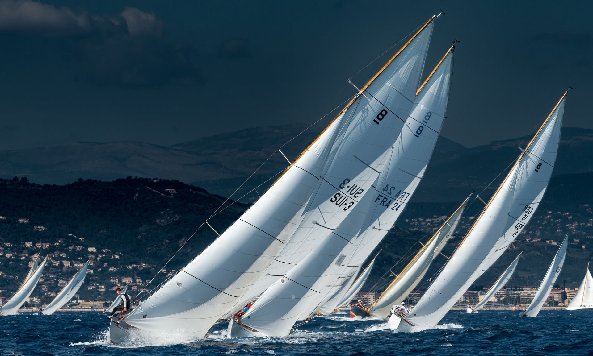 sky, travel, water, mode of transportation, no people, sea, motion, sailboats, pole, scenics - nature, mast, day, nature, sailboat, 1080P, luxury, yacht, HD Wallpaper