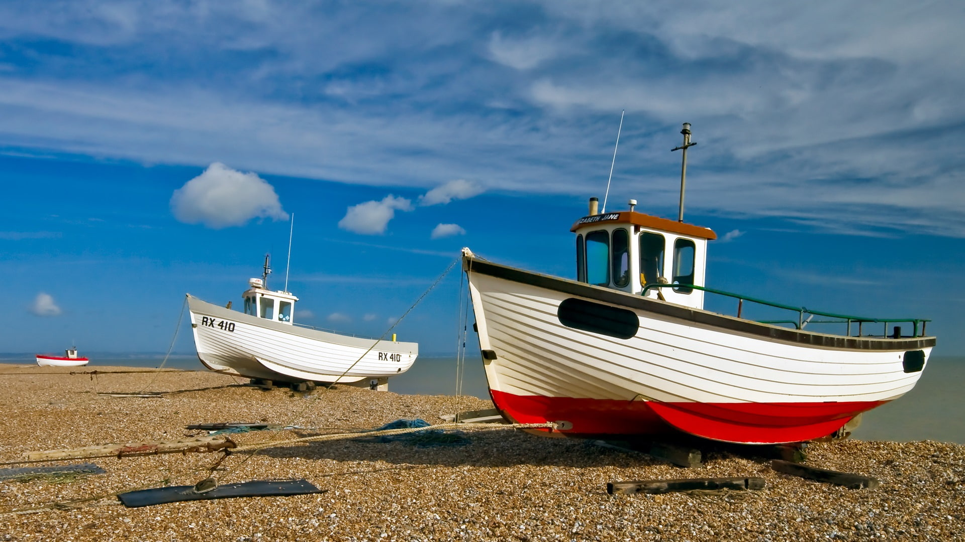boat, 1080P, Ships, Motorboat, red, white, HD Wallpaper