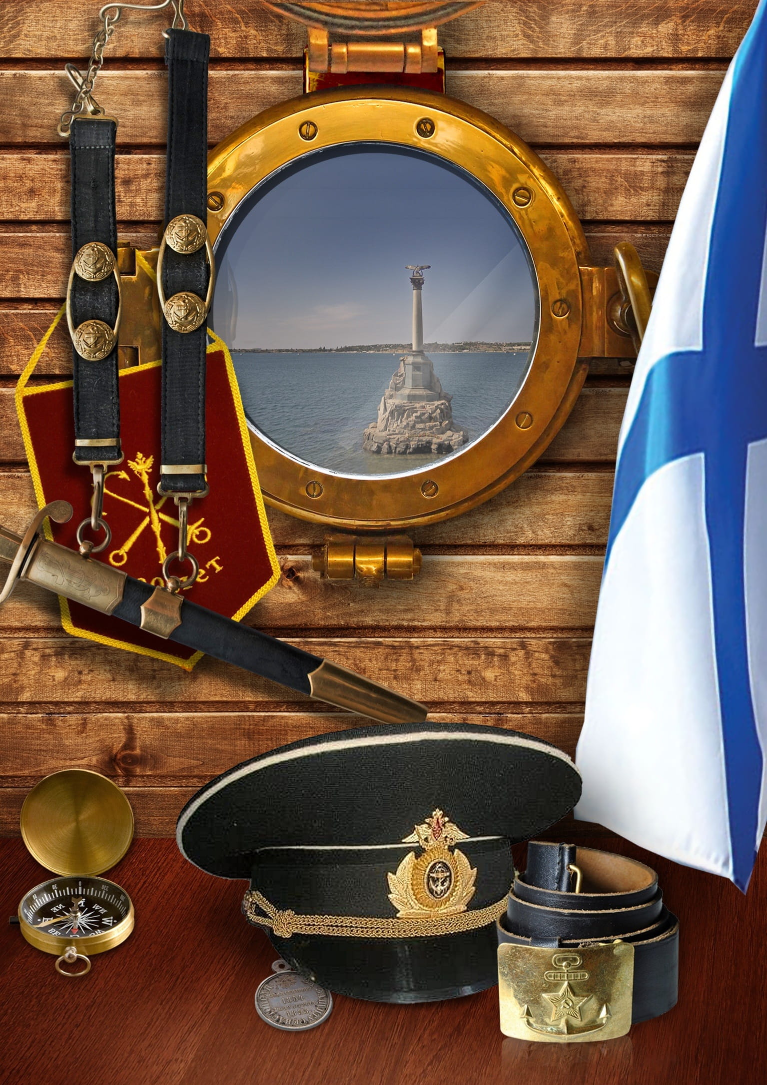 nautical vessel, glass, day, water, still life, wood - material, crimea, cabin, peaked cap, paraphernalia, ship, no people, psd-file, high angle view, sailboat, Phone HD Wallpaper