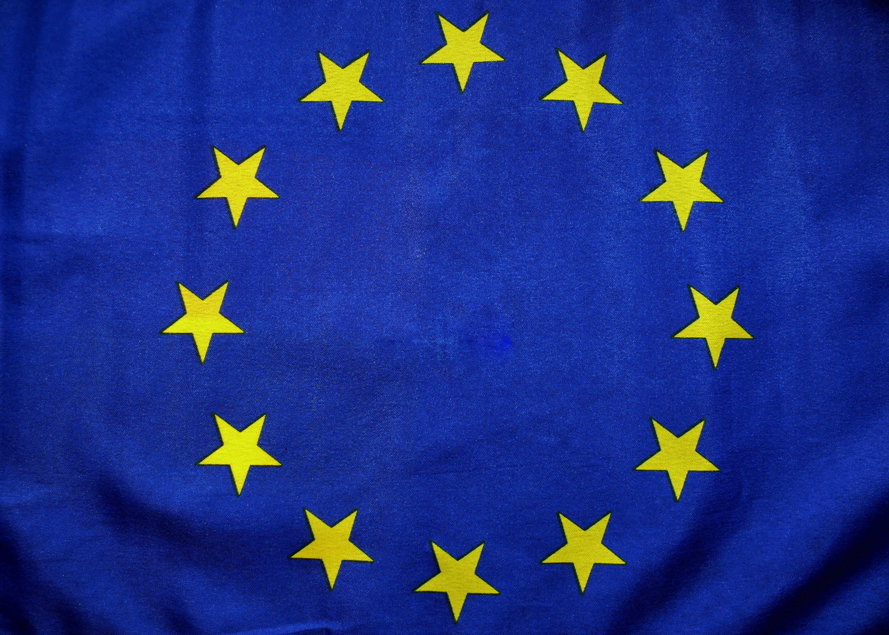 banner to fix, indoors, yellow, close-up, full frame, shape, unity, pattern, star shape, flag, europe flag, 2K, flags and pennants, red, europe, textile, HD Wallpaper