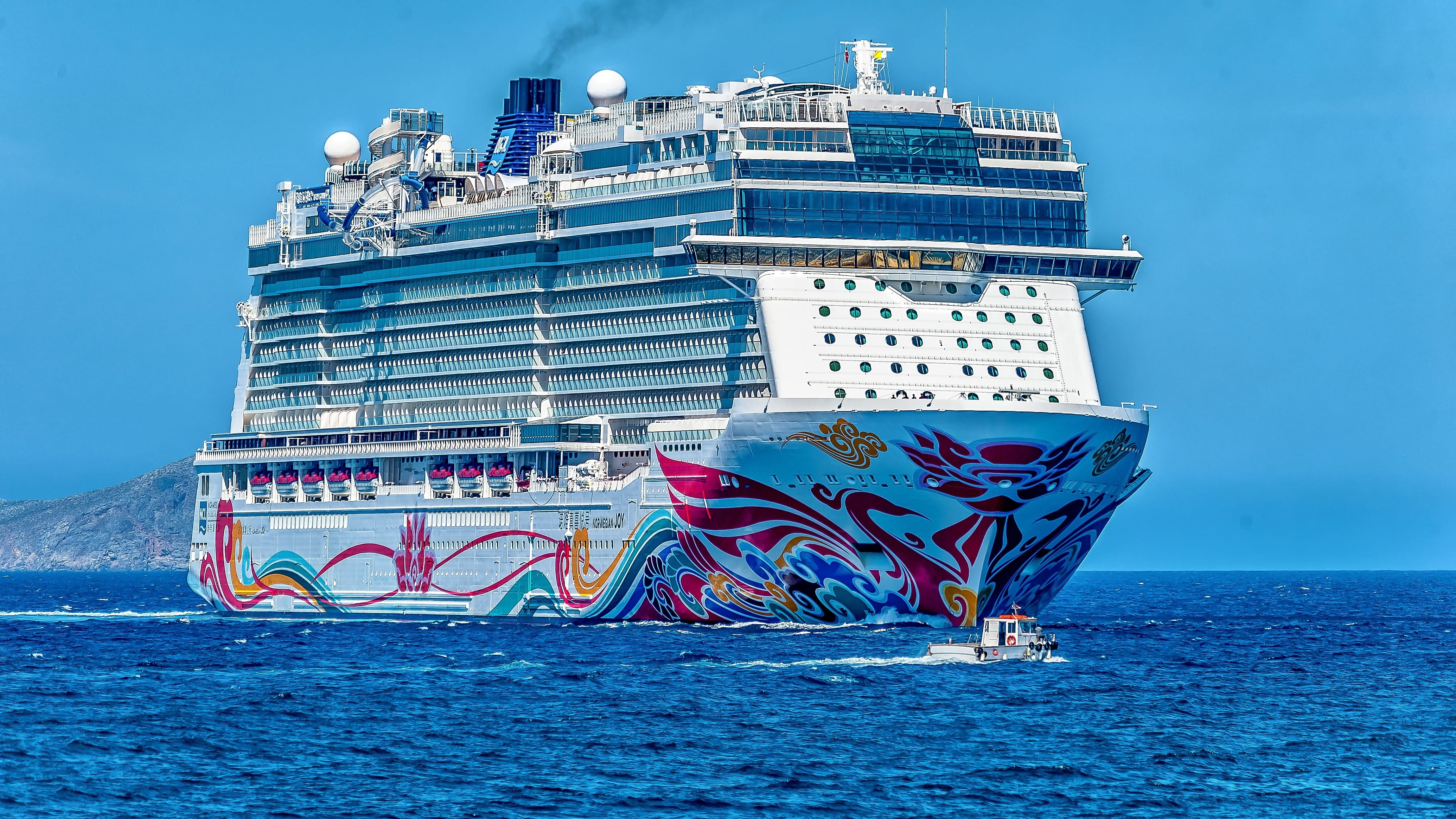 harbor, no people, water, large, nature, built structure, tourism, transportation system, colorful, cruise, blue, yacht, ferry, watercraft, cruise ship, HD Wallpaper