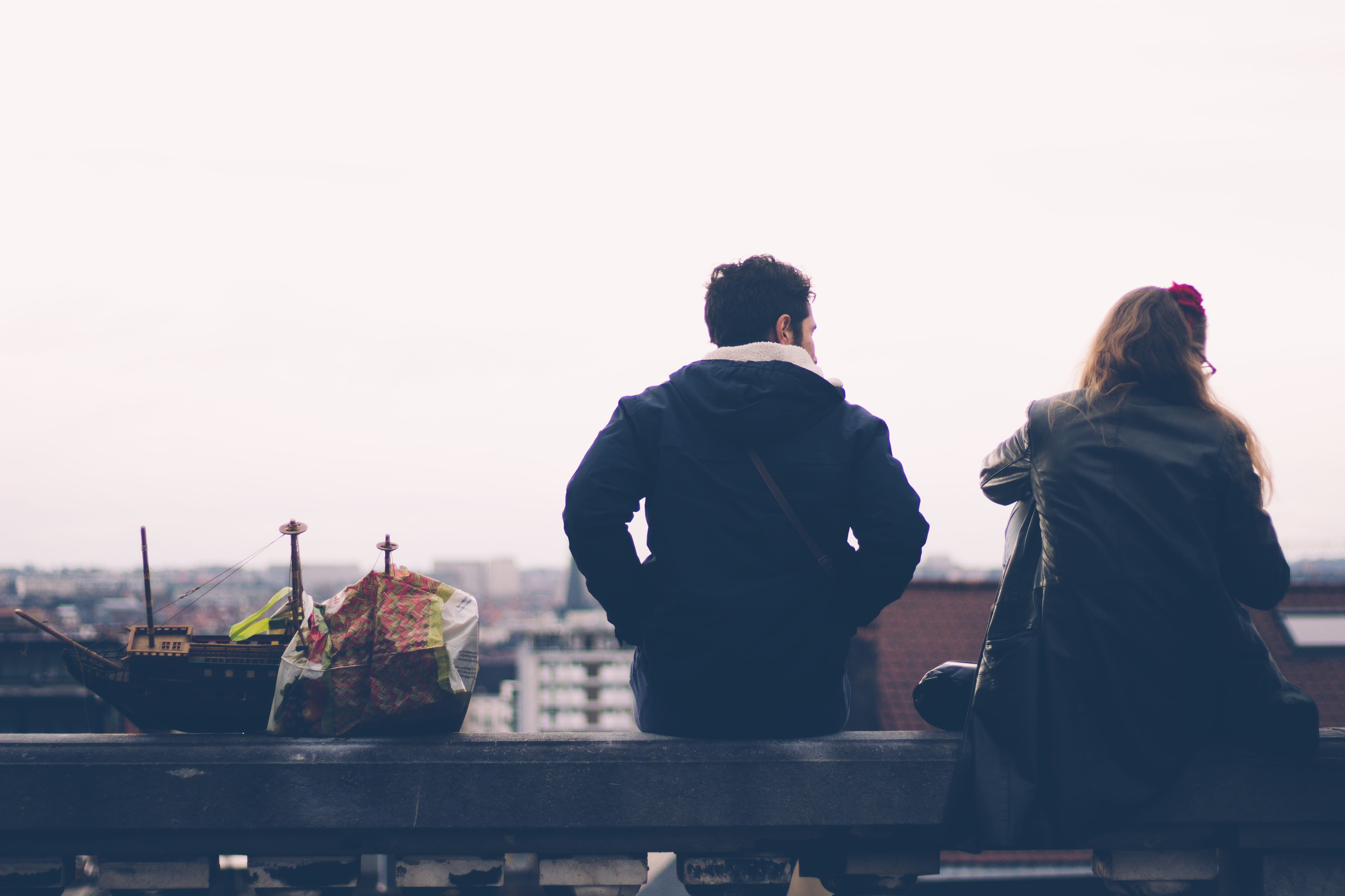standing, belgium, flower arrangement, view, railing, ship, sky, outdoors, leisure activity, two people, clear sky, people, real people, togetherness, women, HD Wallpaper