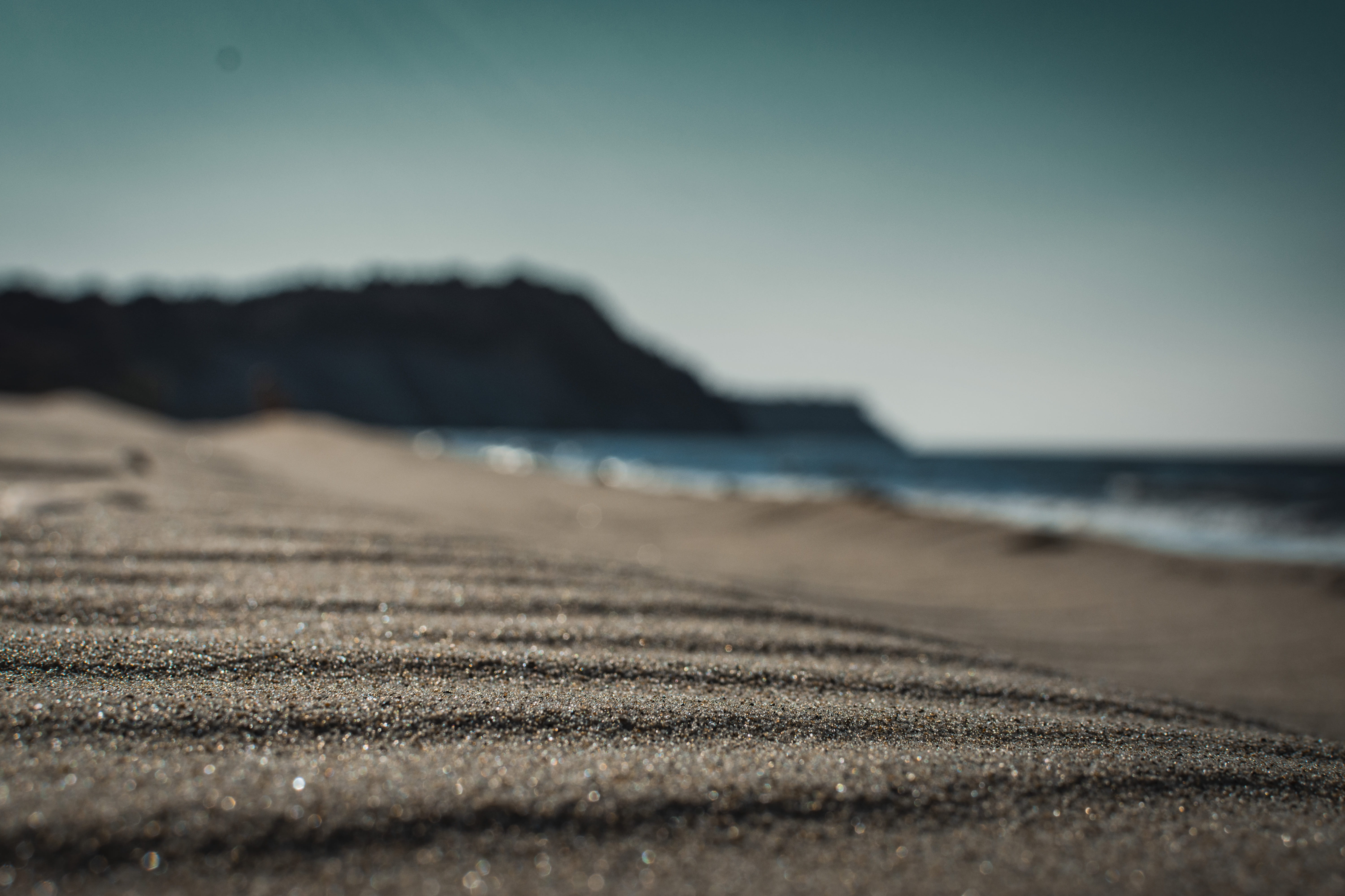 closed, near, selective focus, clear sky, summer, sand, land, ocean, beach, tranquility, tranquil scene, photo, seashore, wave, sky, vacation, 5K, scenics - nature, HD Wallpaper