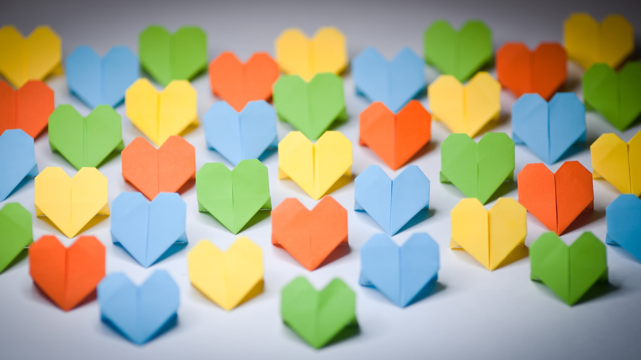 Paper, Love, Origami, Art, Colorful, Heart, 2K, HD Wallpaper