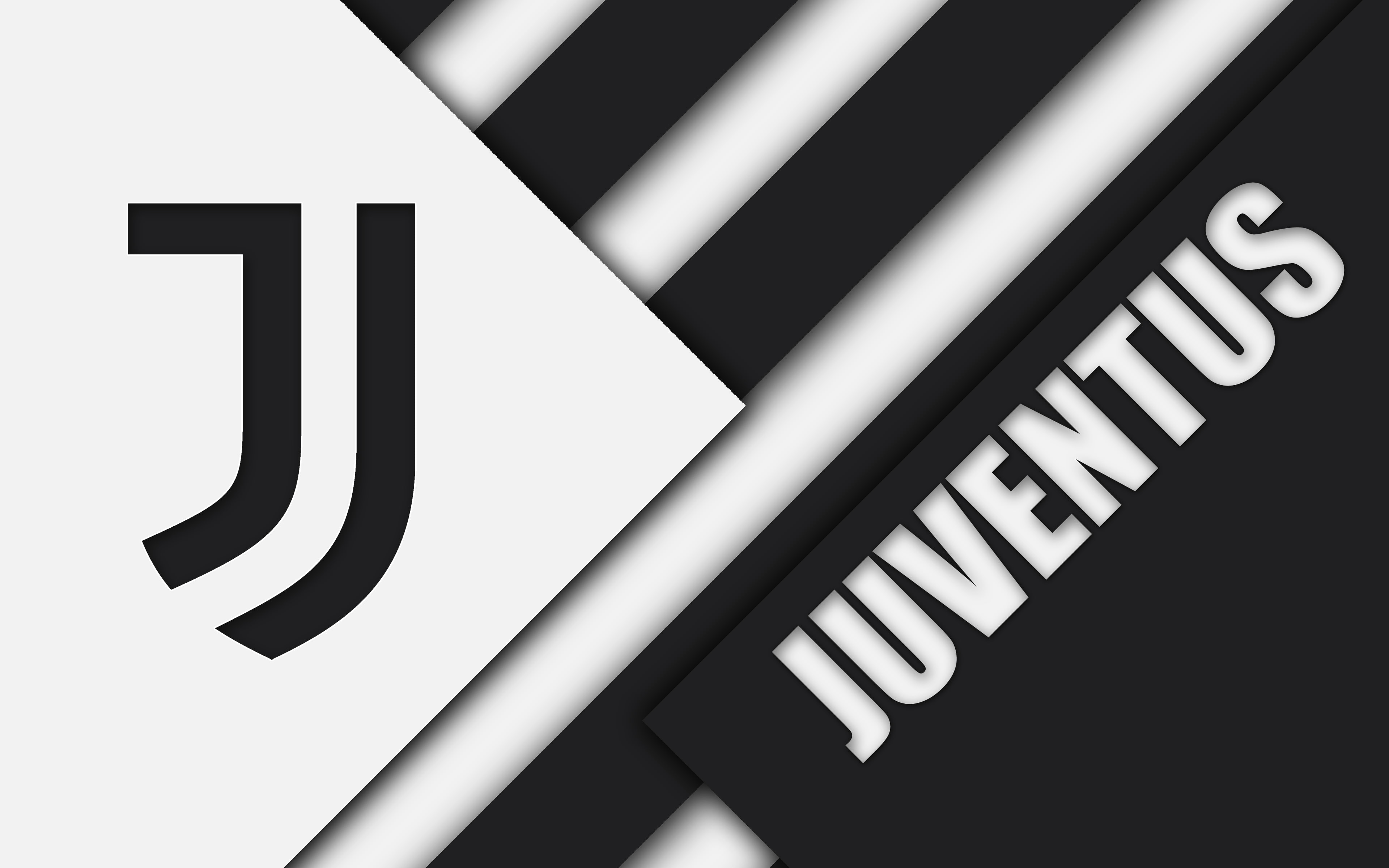4K, Logo, Soccer, Juventus F.C., HD Wallpaper
