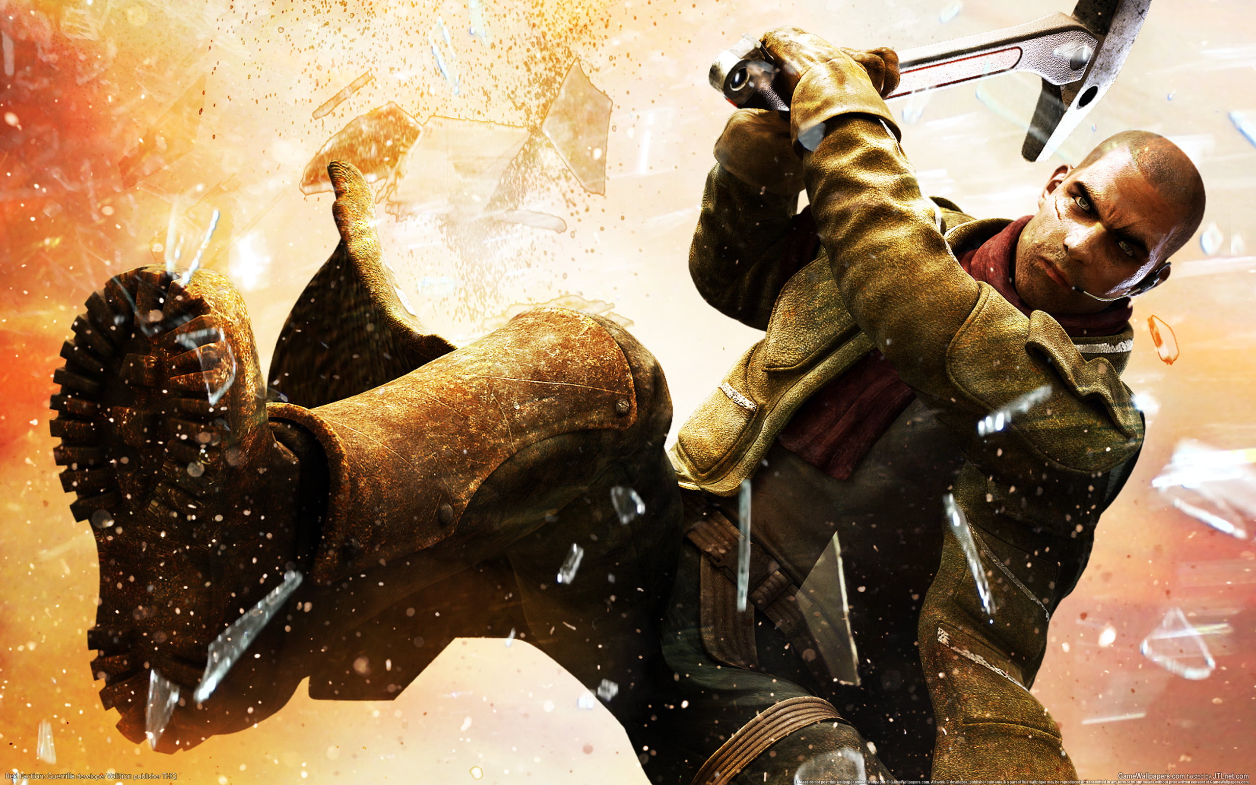 rebel, determination, fragments, men, sea, representation, red faction guerrilla, water, people, sport, statue, underwater, lifestyles, indoors, hitting, HD Wallpaper