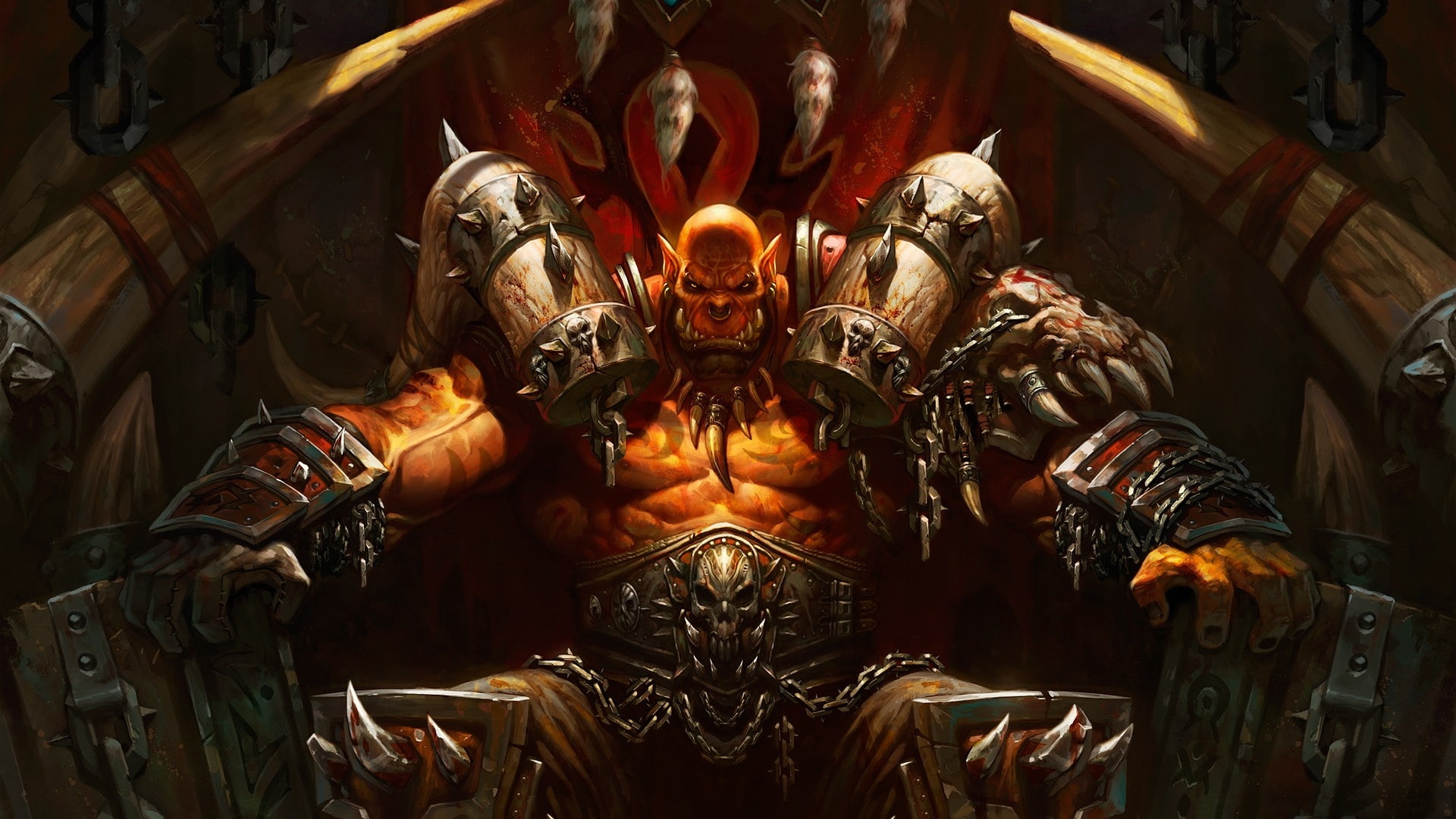warcraft, art, Video Games, world, hd, multicolor, games, garrosh, fantasy, x, orc, hellscream, 1080P, video, HD Wallpaper
