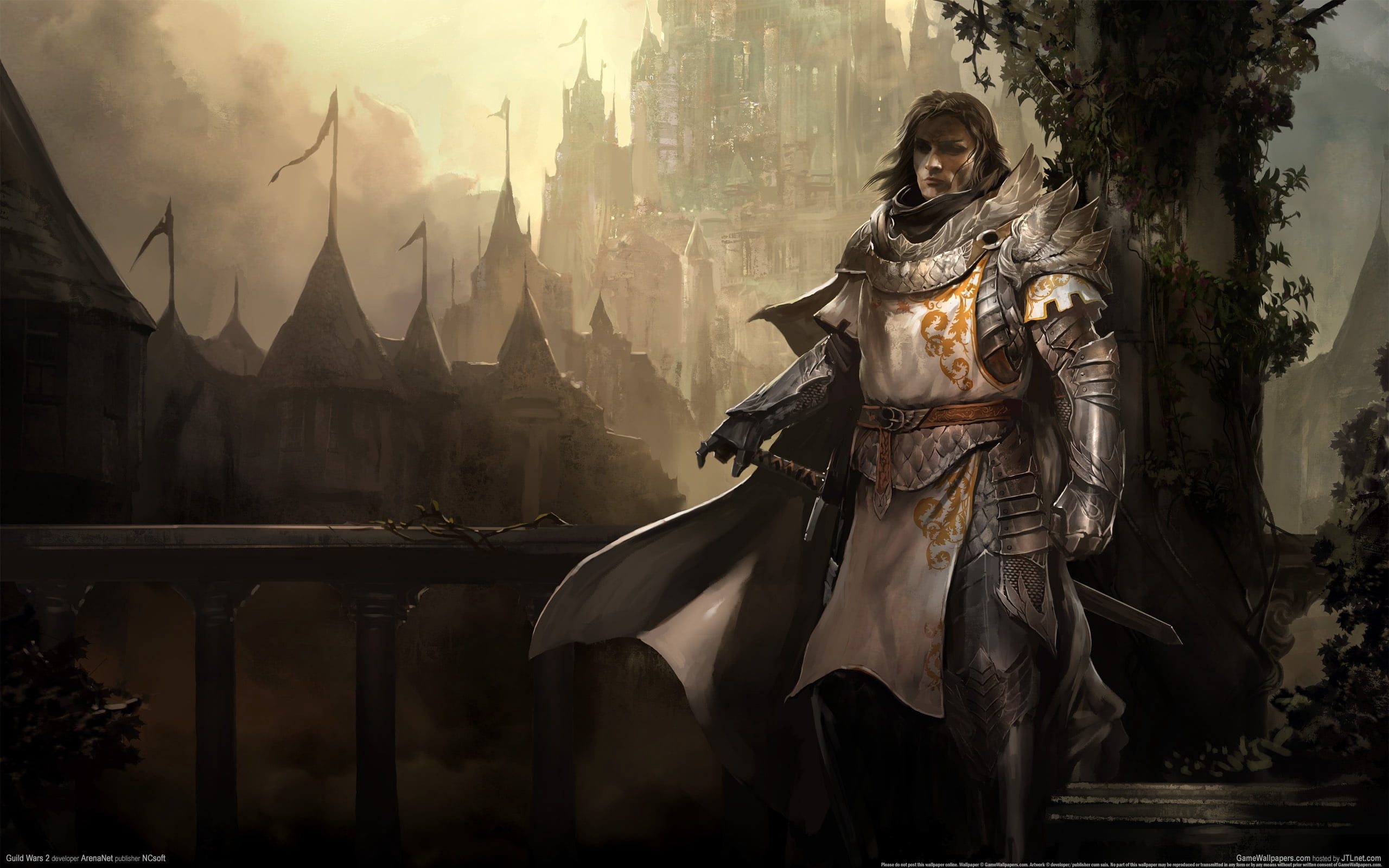 religion, architecture, building, weapon, art and craft, place of worship, fantasy, halloween, male, castle, statue, male likeness, people, outdoors, fairy Tale, HD Wallpaper