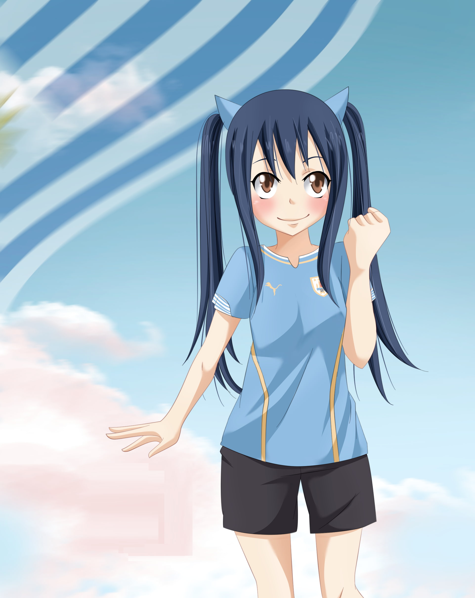 anime girls, 1080P, Fairy Tail, Marvell Wendy, anime, Phone HD Wallpaper
