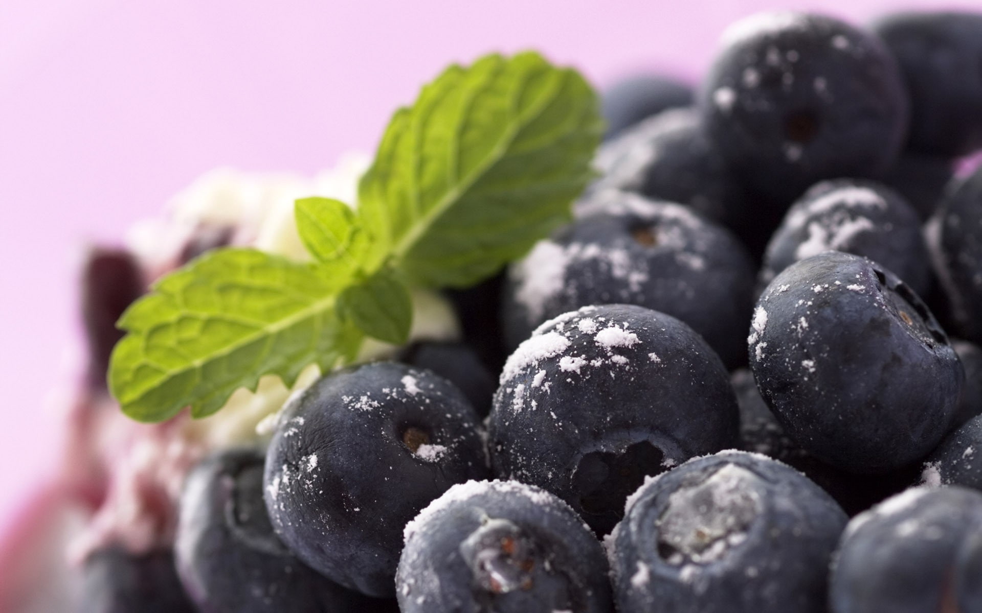 food, 1080P, blueberries, fruit, berries, mint leaves, HD Wallpaper