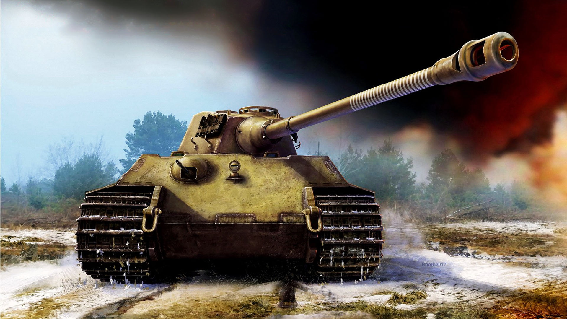 German heavy tank, Pz. VI Ausf. B, Panzerkampfwagen VI Ausf. B, 1080P, King Tiger, PzKpfw VI Ausf. B, Tiger II, Royal tiger, HD Wallpaper