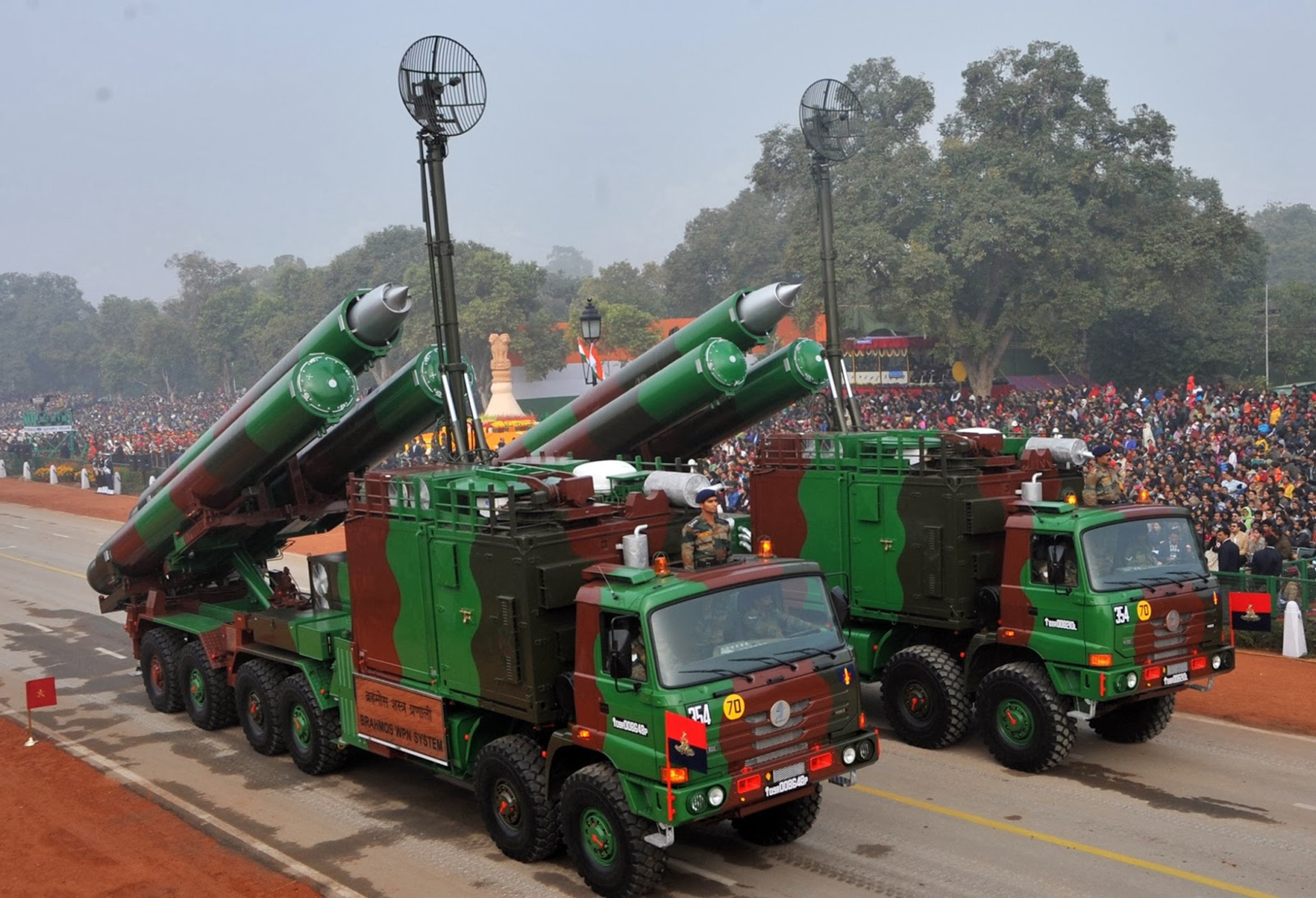 wepons, brahmos, missile, cruise, 4K, indian, truck, army, supersonic, vehicle, HD Wallpaper
