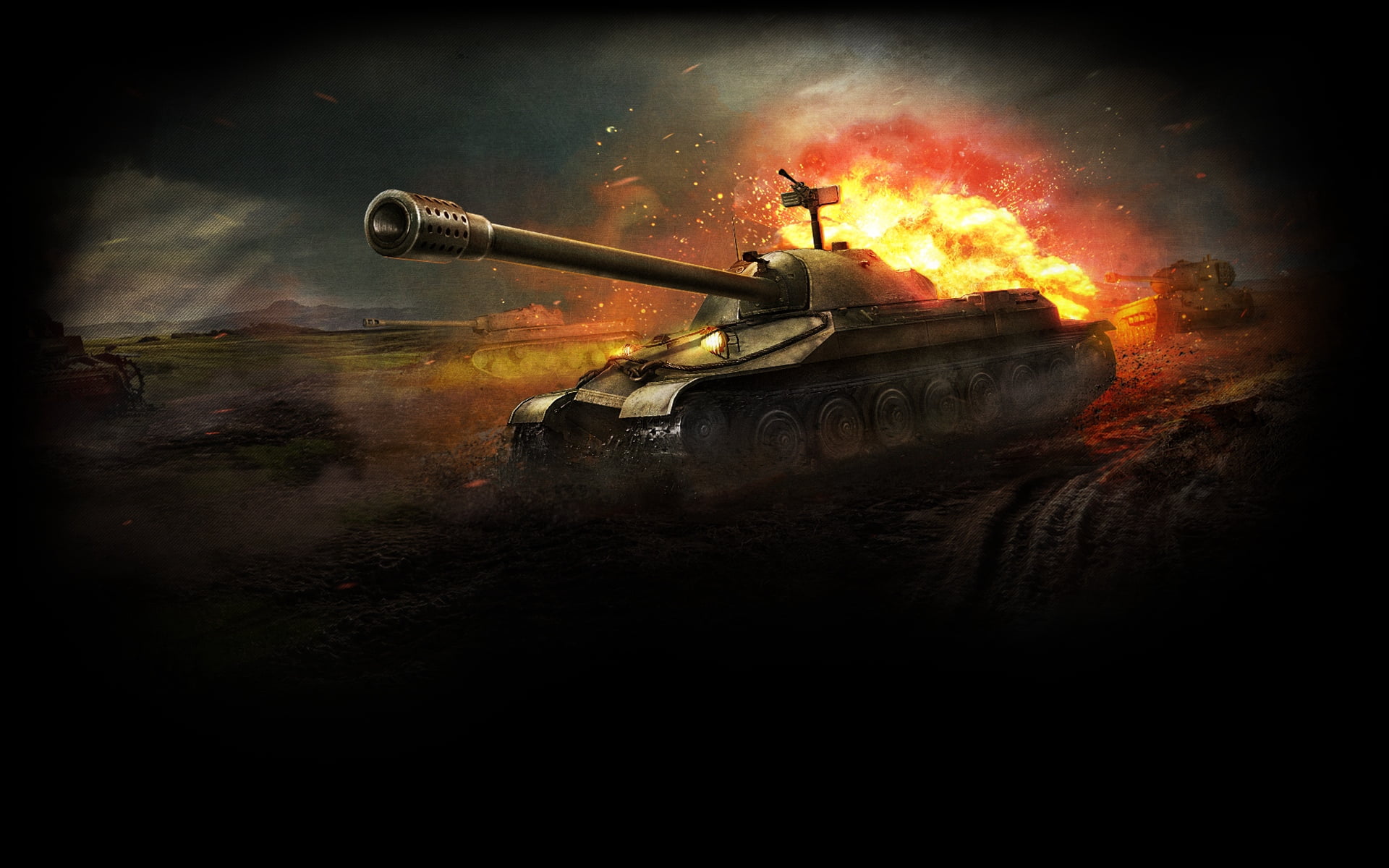 nature, explosion, heavy, industry, camouflage, is-7, fire - Natural Phenomenon, no people, armed Forces, fighting, 1080P, danger, conflict, violence, HD Wallpaper