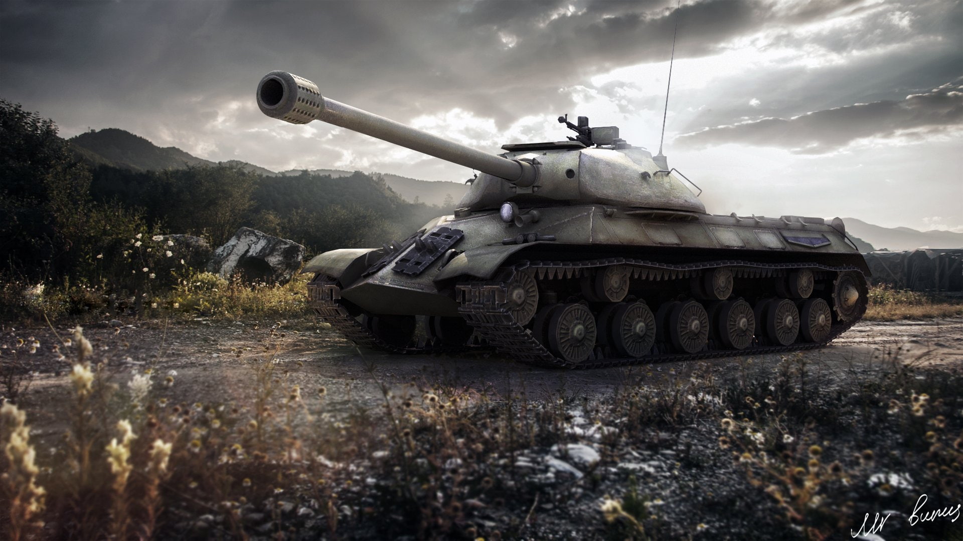 russian, cannon, tank, army, games, weapon, is-3, ussr, world, tanks, military, 1080P, HD Wallpaper