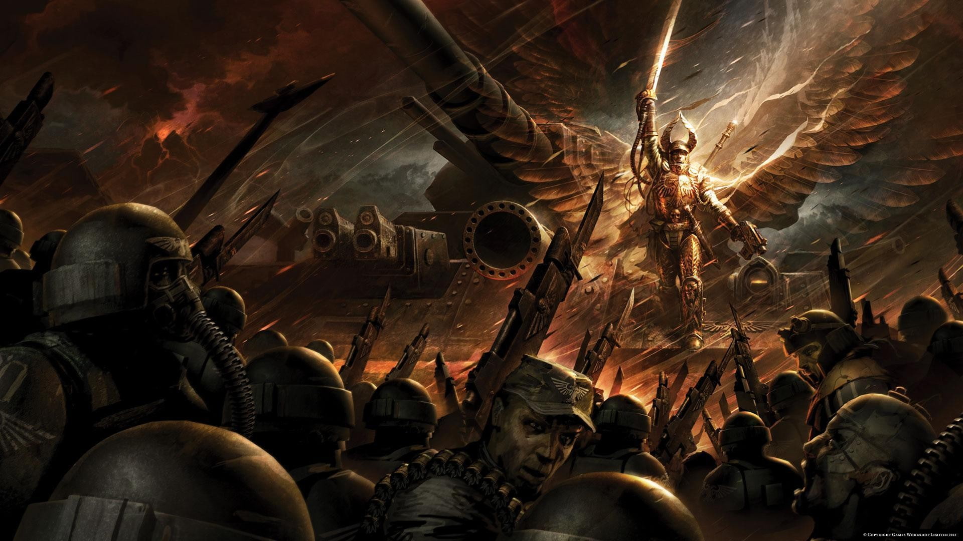 real people, warhammer 40 000 imperial guard wings, group of people, event, celebration, military, art and craft, night, 1080P, light - natural phenomenon, HD Wallpaper
