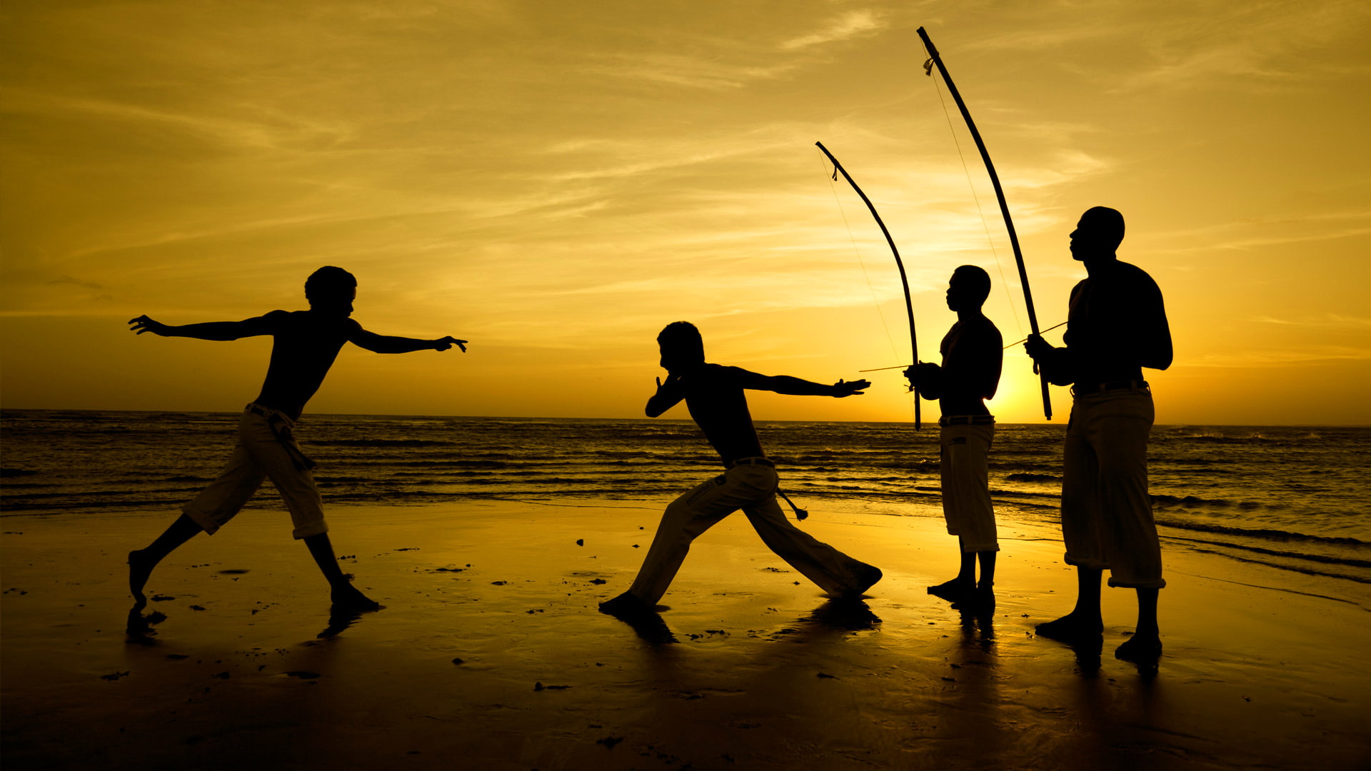 capoeira, Ceará, Jericoacoara, 1080P, beach, martial arts, Brazil, HD Wallpaper