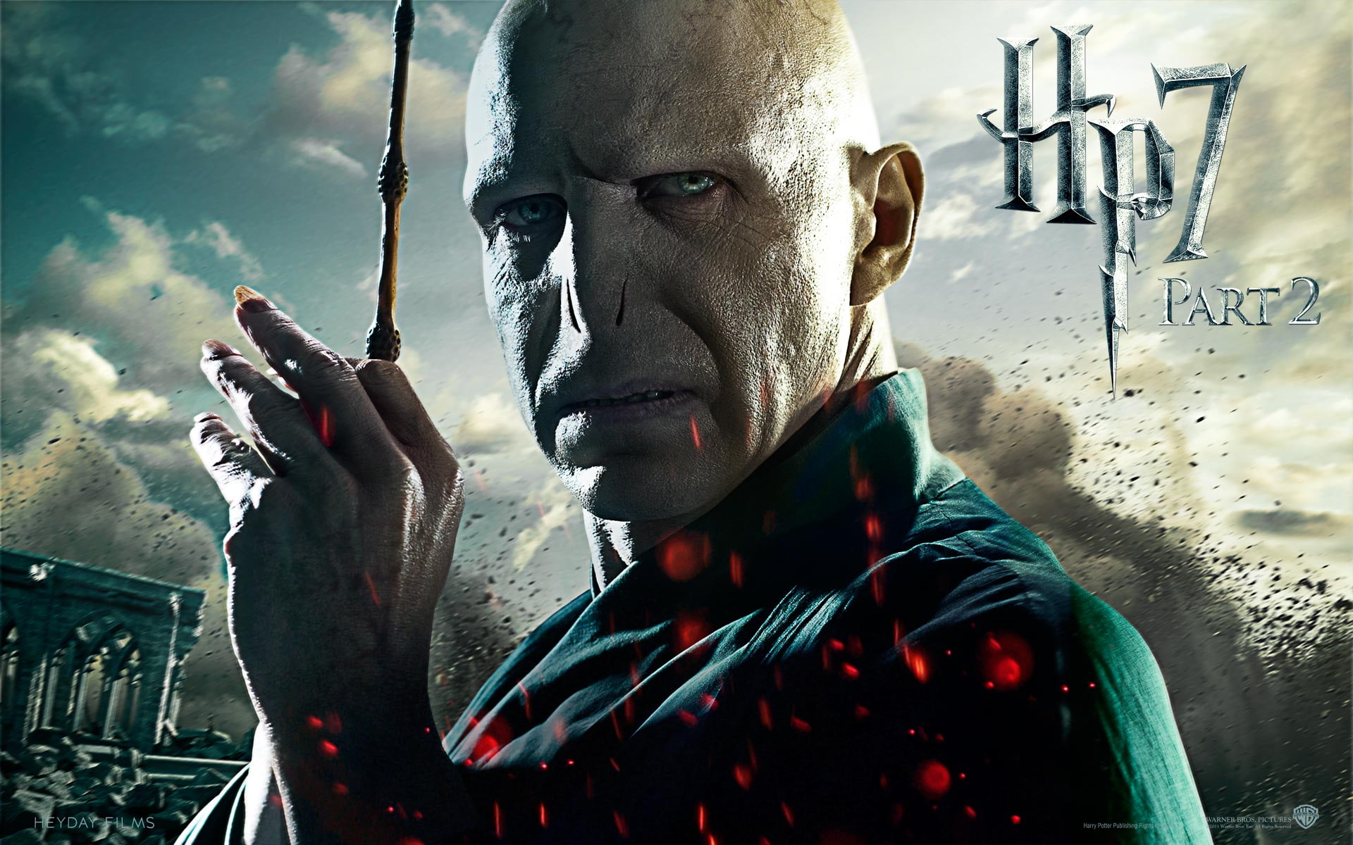1080P, Voldemort, cloud - sky, Part, young men, fear, front view, real people, males, Deathly, emotion, sunlight, men, sky, digital composite, Hallows, HD Wallpaper