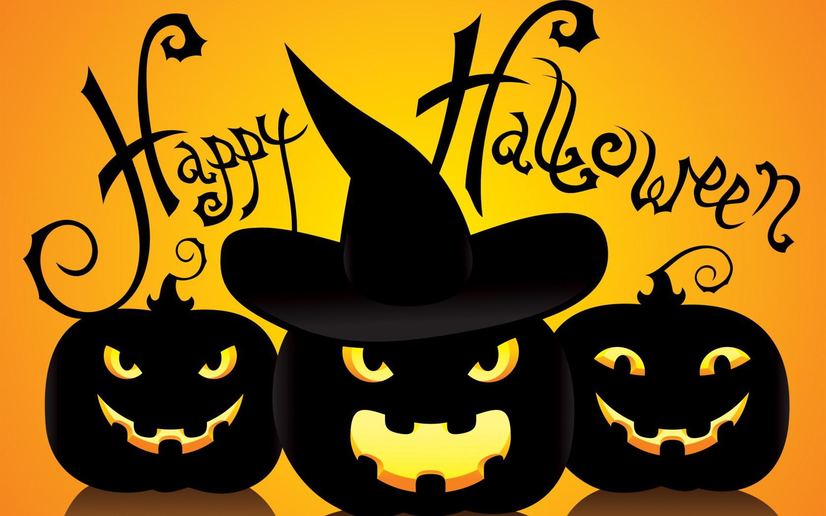 720P, happy, halloween, happy halloween, art, HD Wallpaper