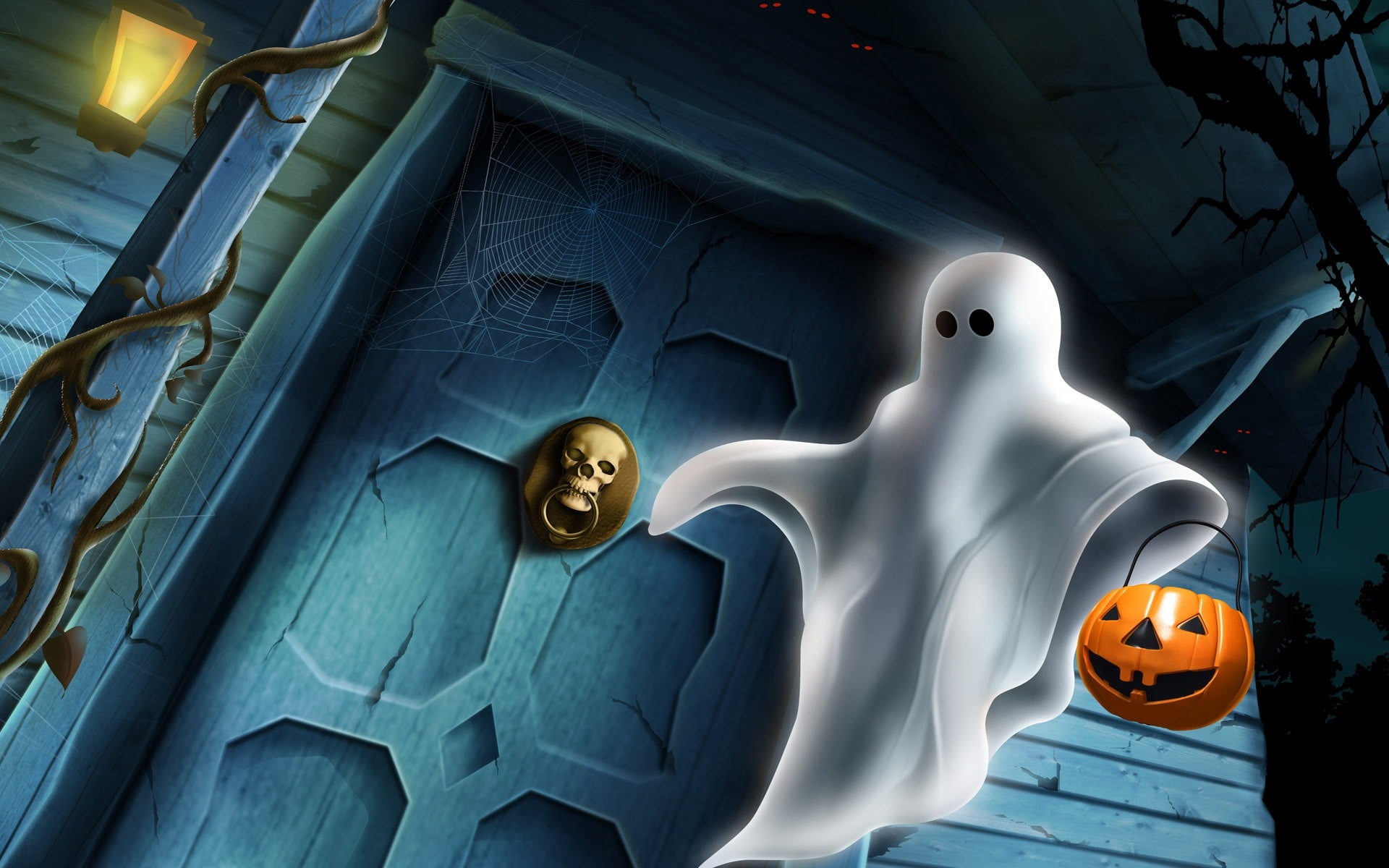 Ghost, Halloween, White, 1080P, HD Wallpaper