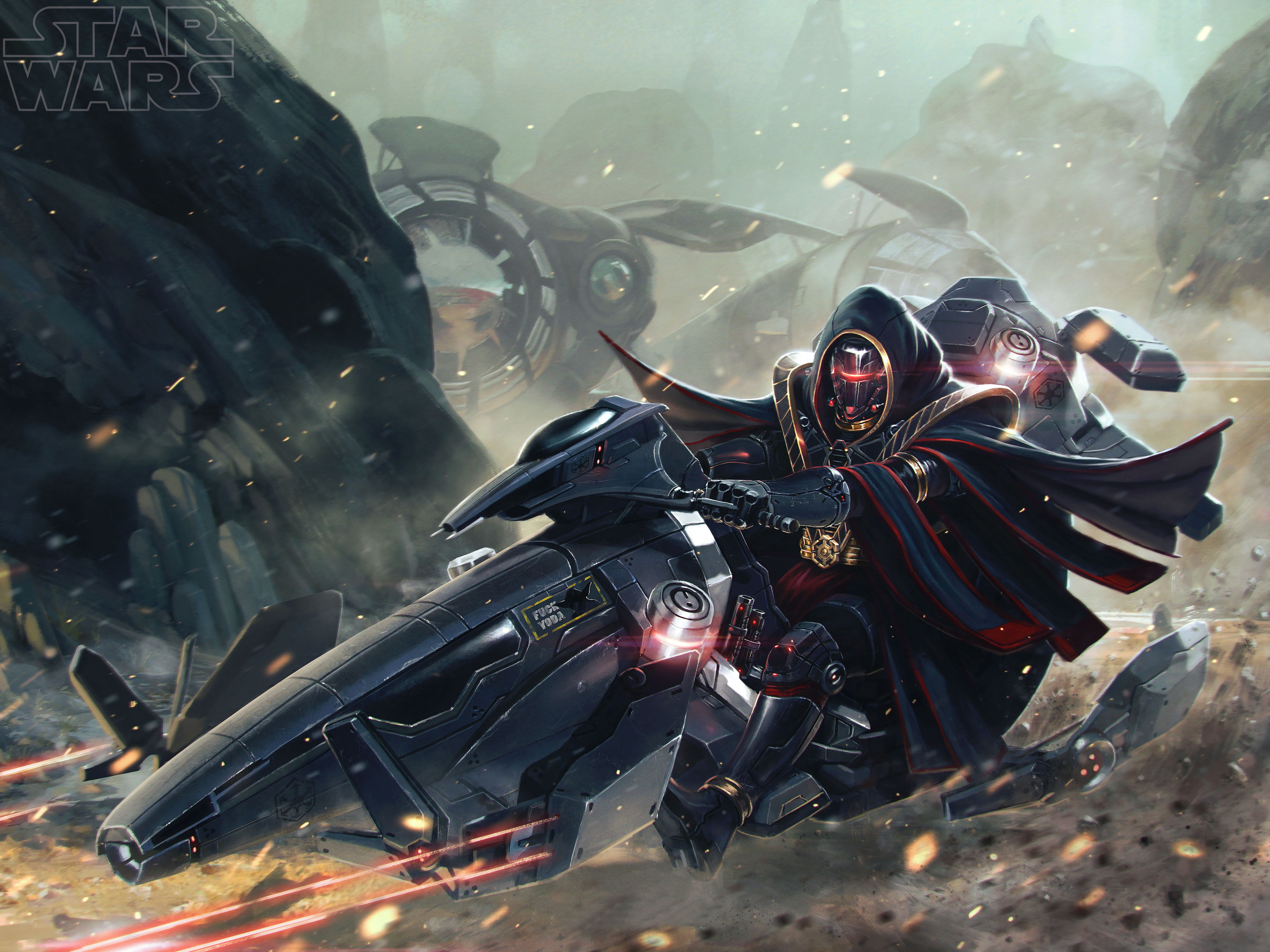 lifestyles, power, cape, technology, outdoors, star wars, real people, men, riding, underwater, land Vehicle, fan art, one person, transportation, front view, HD Wallpaper