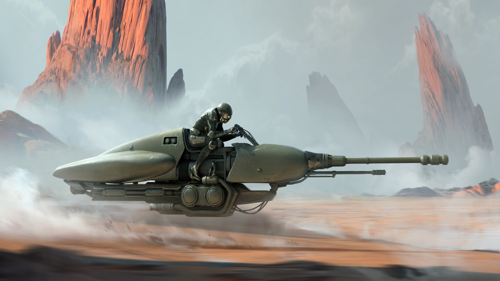 1080P, Vehicle, Sci Fi, Speeder Bike, HD Wallpaper
