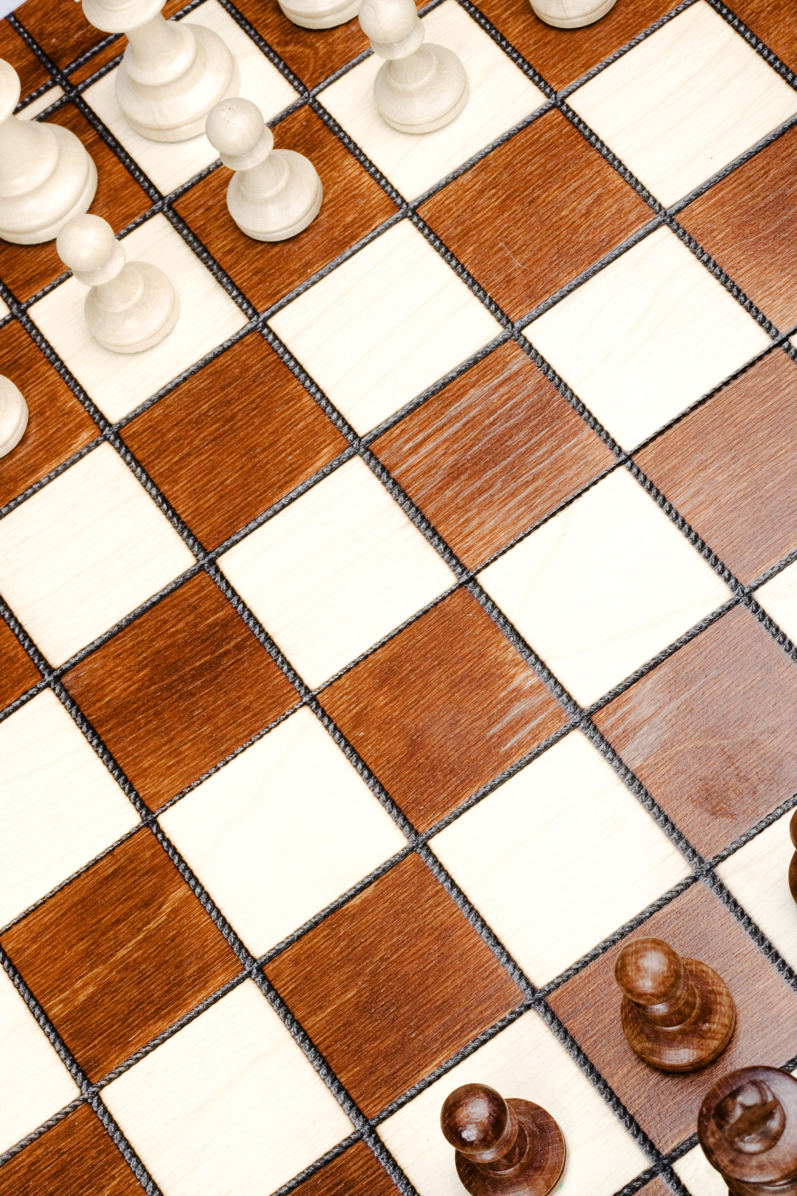 no people, variation, ready, strategy, directly above, chess, arrangement, business, food and drink, high angle view, chessboard, brown, battle, competition, Phone HD Wallpaper