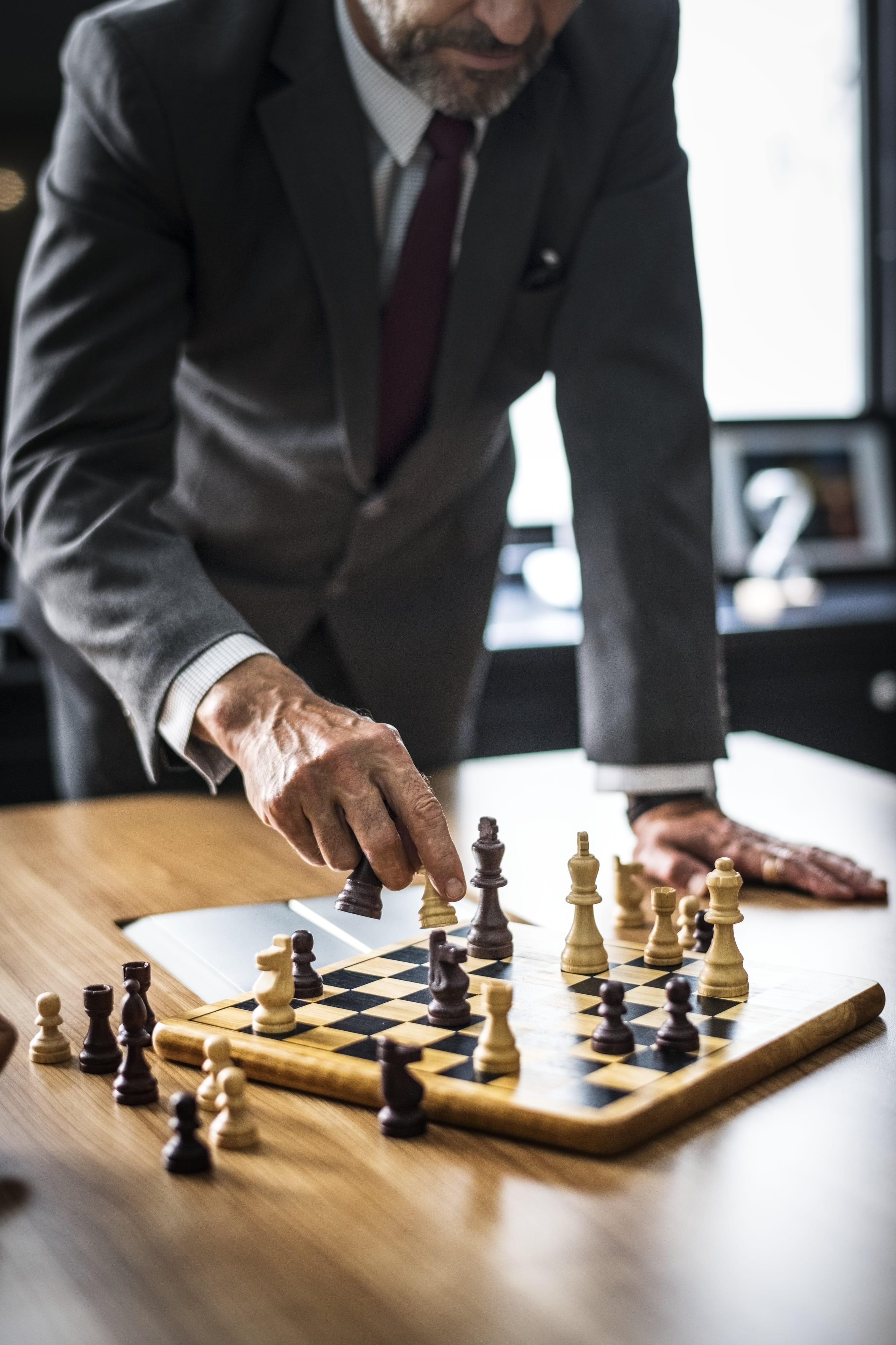black, chess piece, playing, business person, chess, adult, 4K, battle, leisure activity, chessboard, management, midsection, leadership, arts culture and entertainment, Phone HD Wallpaper