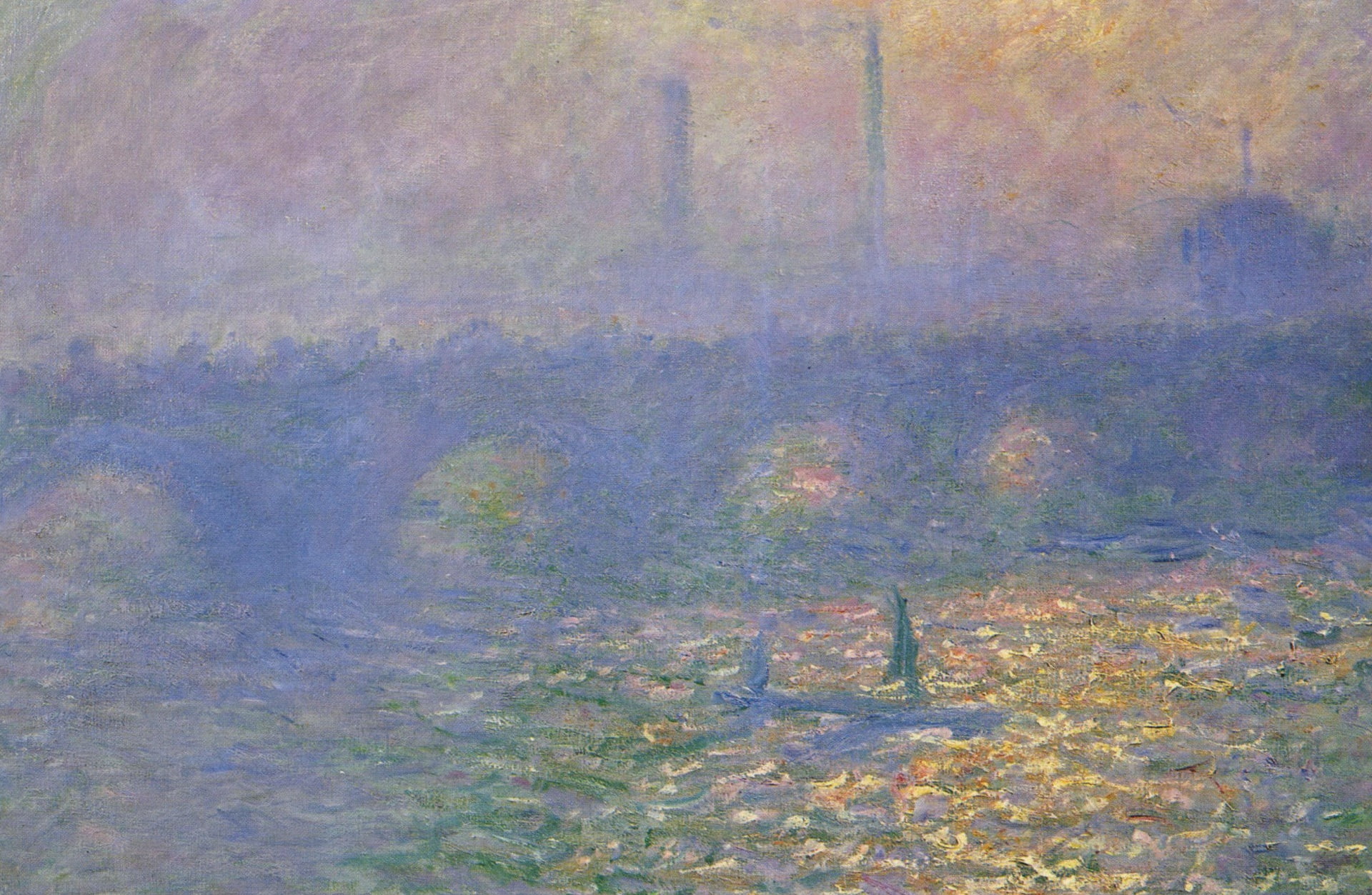 the urban landscape, Claude Monet, 1080P, picture, Waterloo Bridge. London, HD Wallpaper