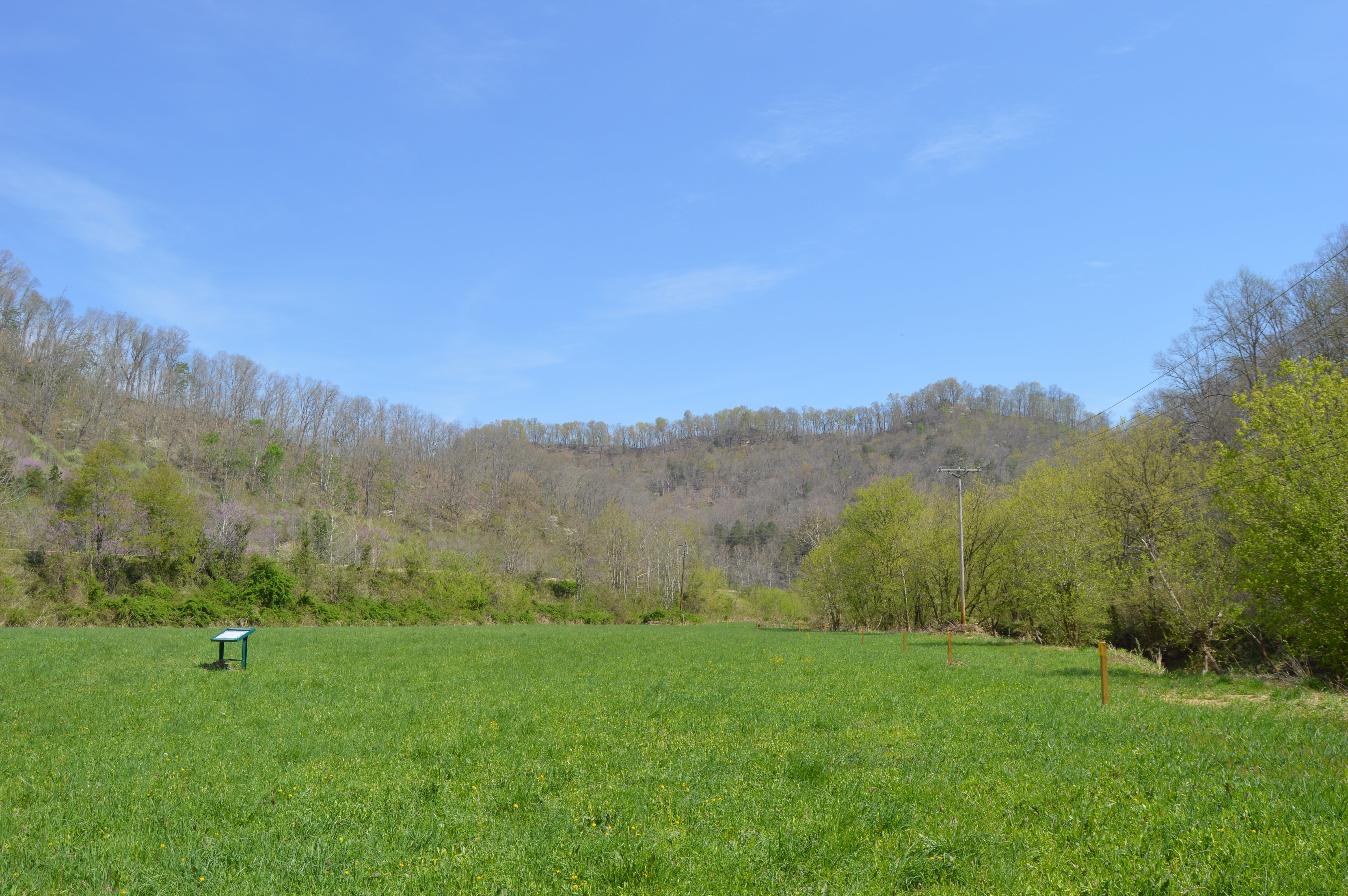 scenics - nature, beauty in nature, landscape, tranquility, growth, nature, Battle of Middle Creek, public domain, tranquil scene, blue, grass, agriculture, HD Wallpaper