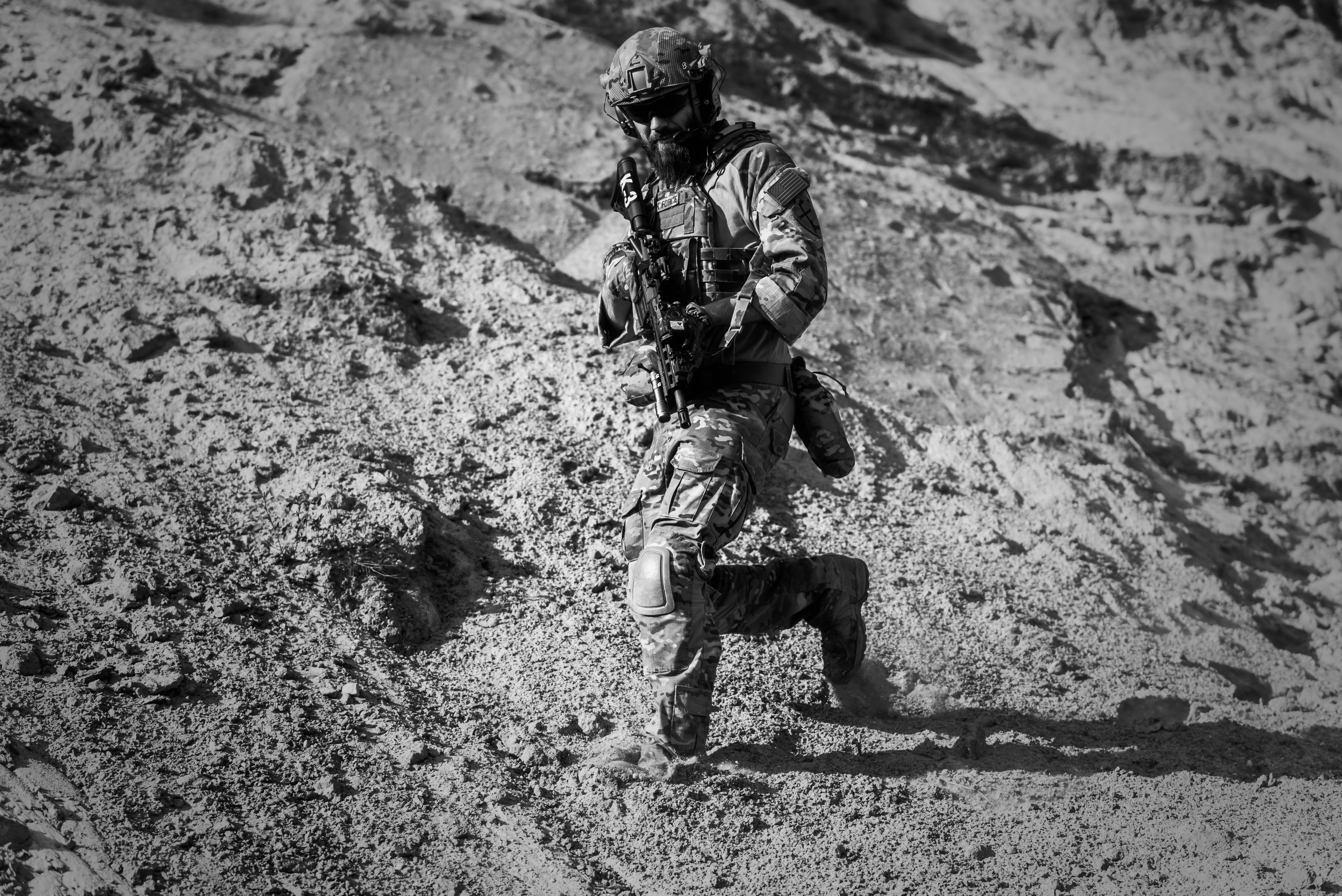 war, military, people, guns, men, lifestyle, asg, dom, infantry, special forces, sport, sand, outdoor, rifle, conflict, soldier, day, army, land, armed Forces, HD Wallpaper