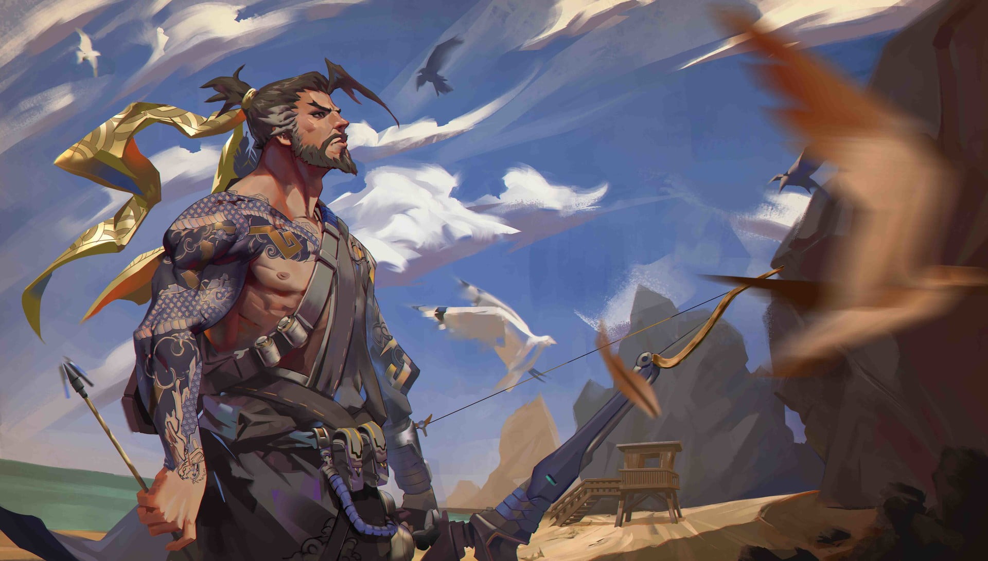 Hanzo (Overwatch), Video Game, Overwatch, 1080P, HD Wallpaper