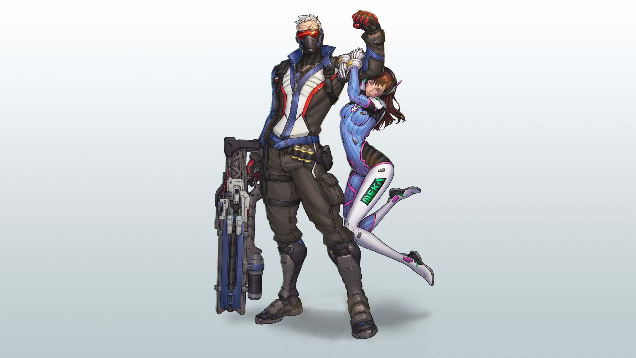 copy space, cut out, technology, human representation, 2K, adult, people, male likeness, D.Va (Overwatch), indoors, art and craft, studio shot, representation, HD Wallpaper