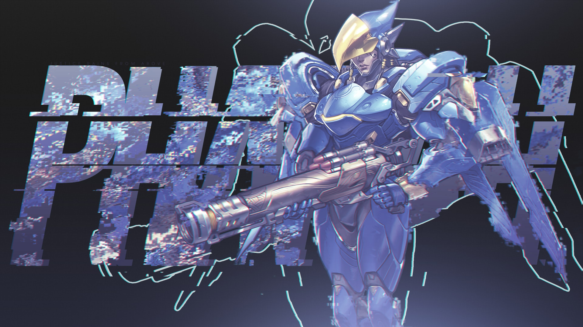 human representation, no people, representation, technology, arts culture and entertainment, night, Blizzard Entertainment, blue, Pharah (Overwatch), stage, HD Wallpaper