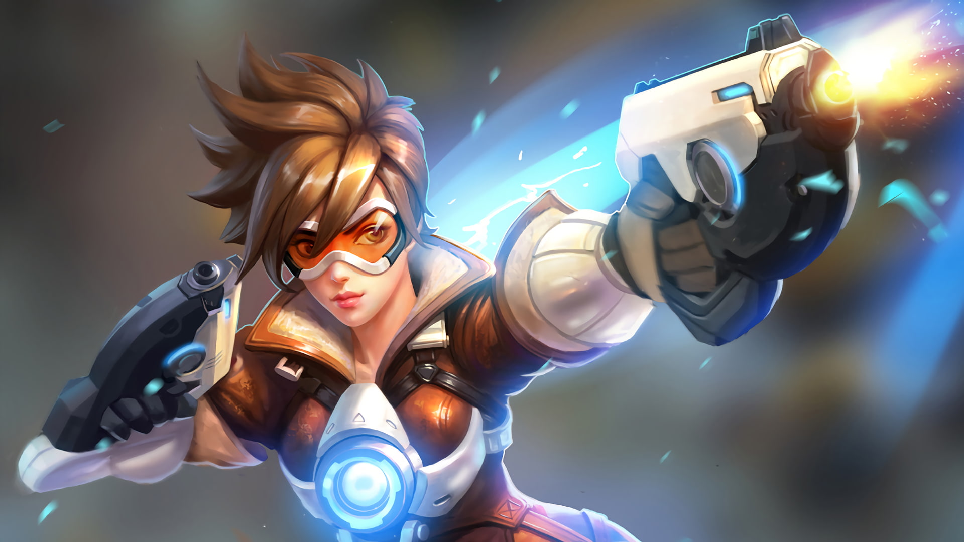 Overwatch, Lena Oxton, 1080P, Tracer (Overwatch), HD Wallpaper