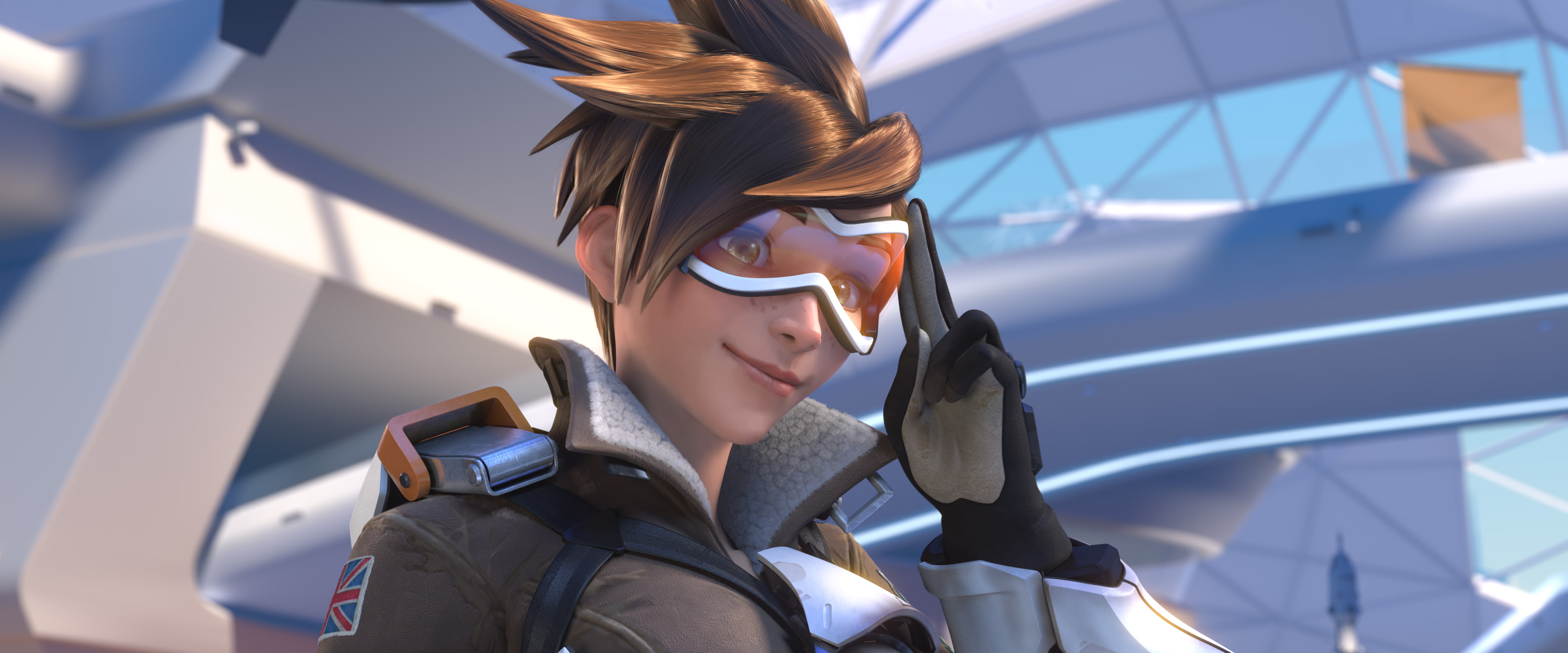 Lena Oxton, Overwatch, 4K, Tracer, HD Wallpaper