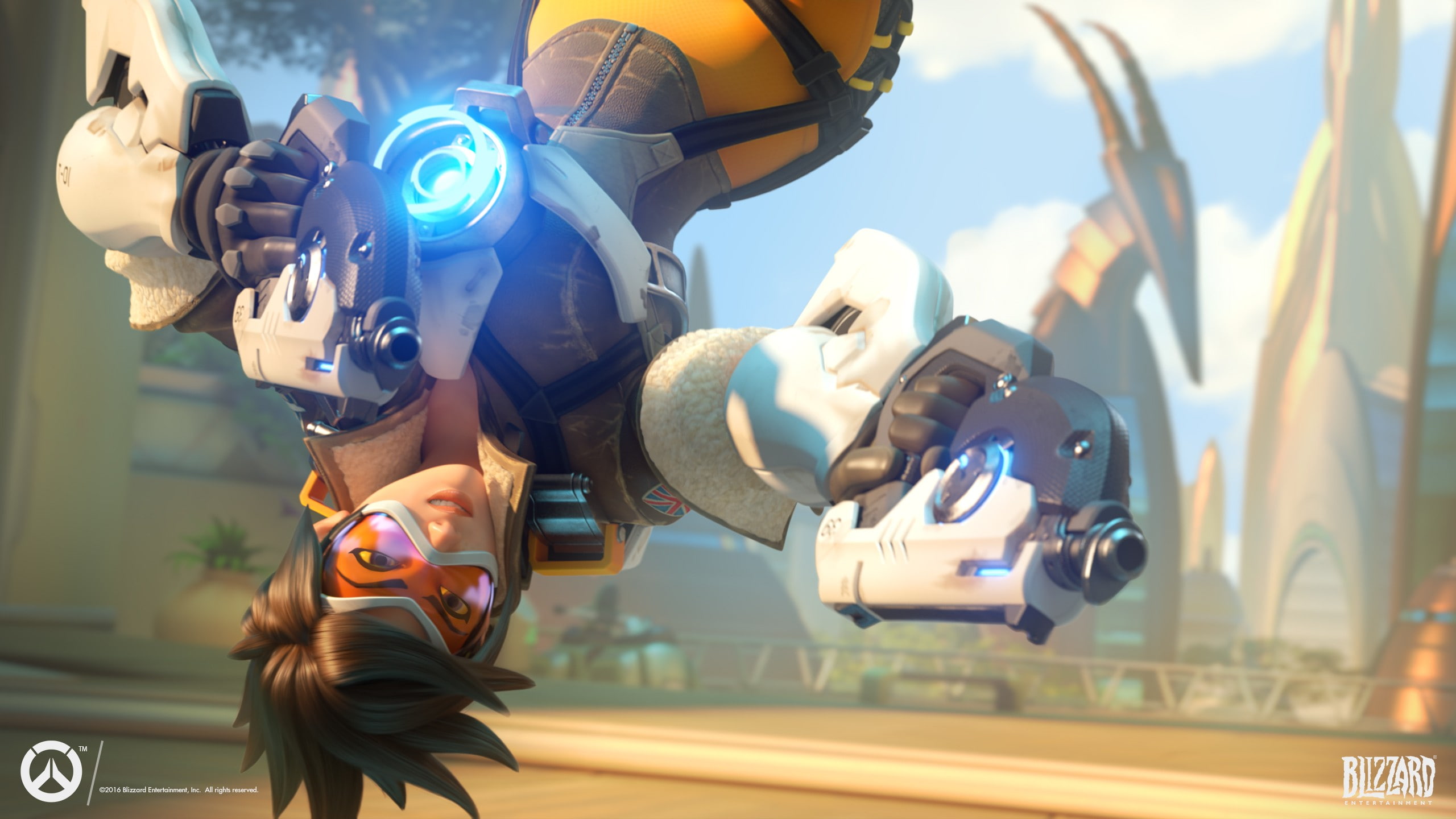 Tracer (Overwatch), Overwatch, CGI, 2K, Lena Oxton, Blizzard Entertainment, HD Wallpaper
