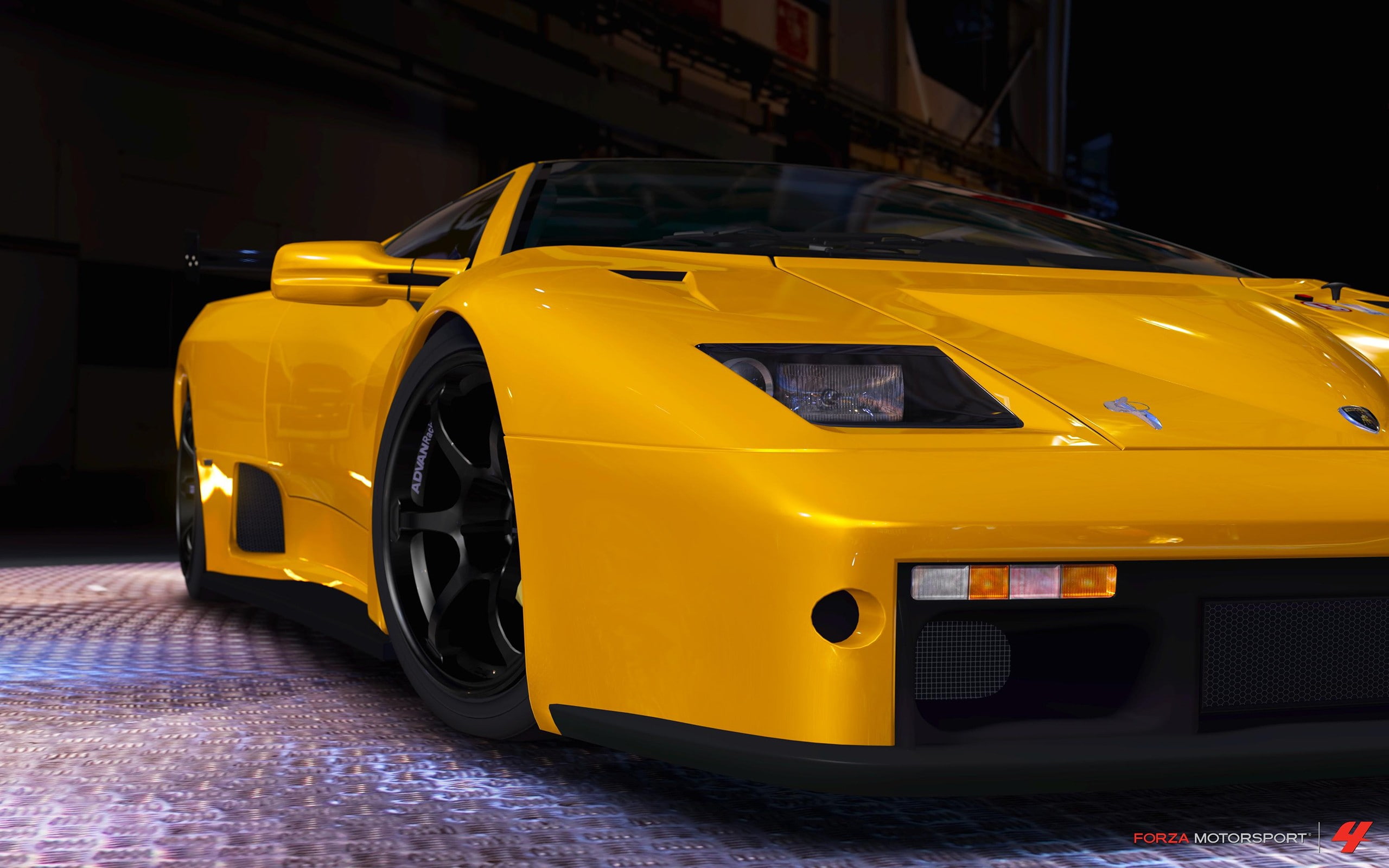vehicle, 2K, video games, Forza Motorsport 4, car, cgi, Lamborghini Diablo VT 6.0, HD Wallpaper